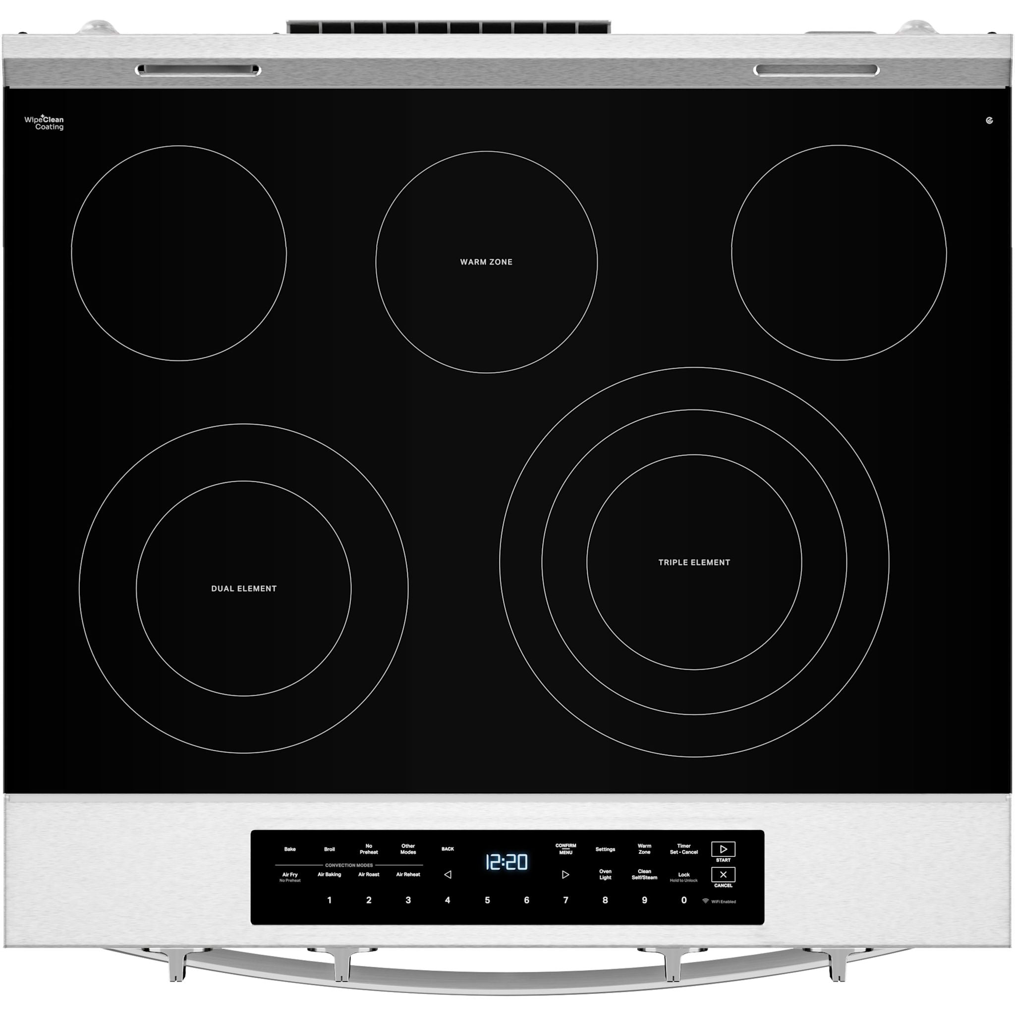 Whirlpool 30-Inch Electric Range with Fingerprint Resistant Stainless Steel (Model YWSES7530RZ) - Perfect for Modern Kitchens, Baking & Family Cooking