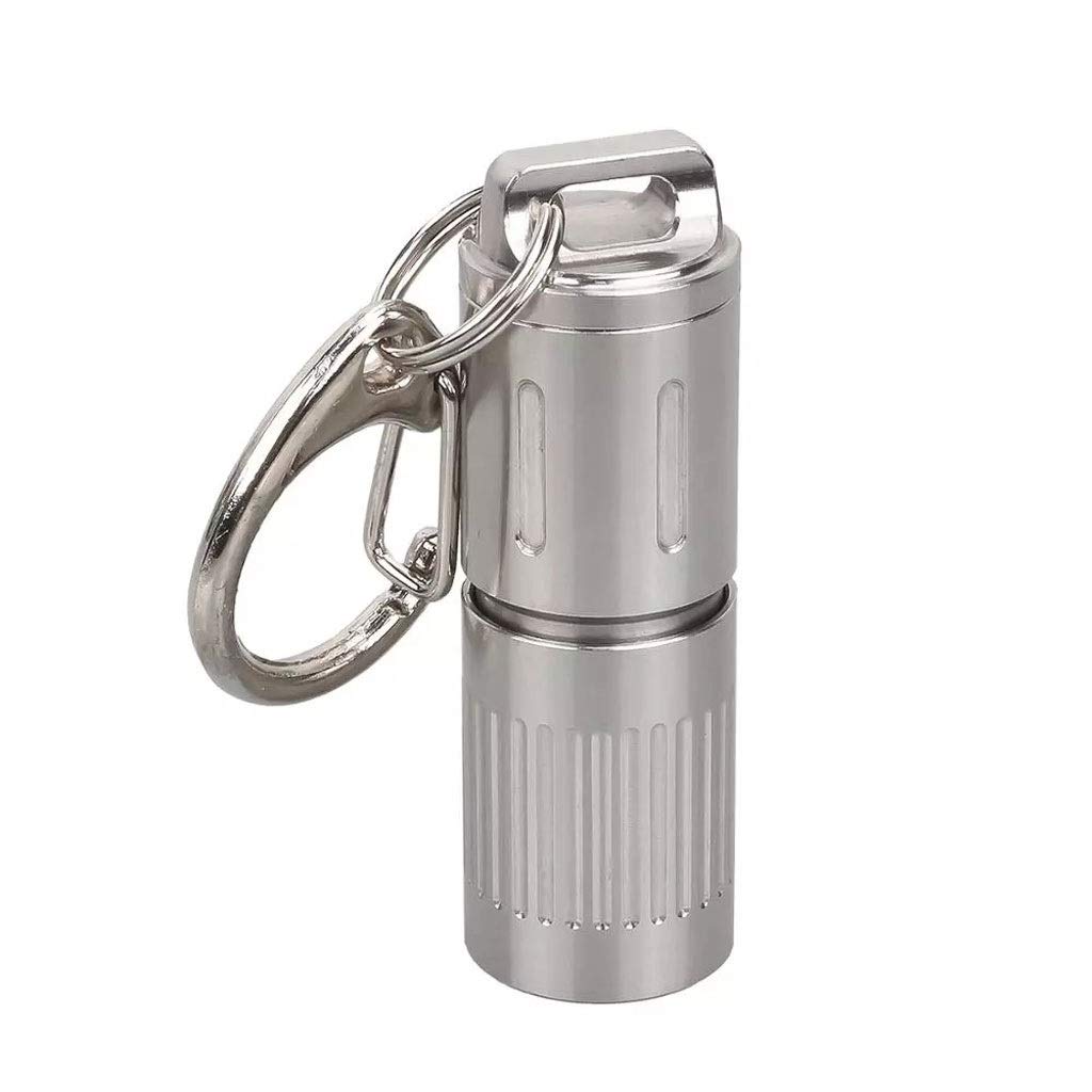 UXZDX CUJUX Mini LED Flashlight - Rechargeable 10180 Keychain Light, 330 Lumens, 2 Modes, 95 CRI, Stainless Steel - Perfect for Camping, Hiking, Emergency & Everyday Carry (EDC)