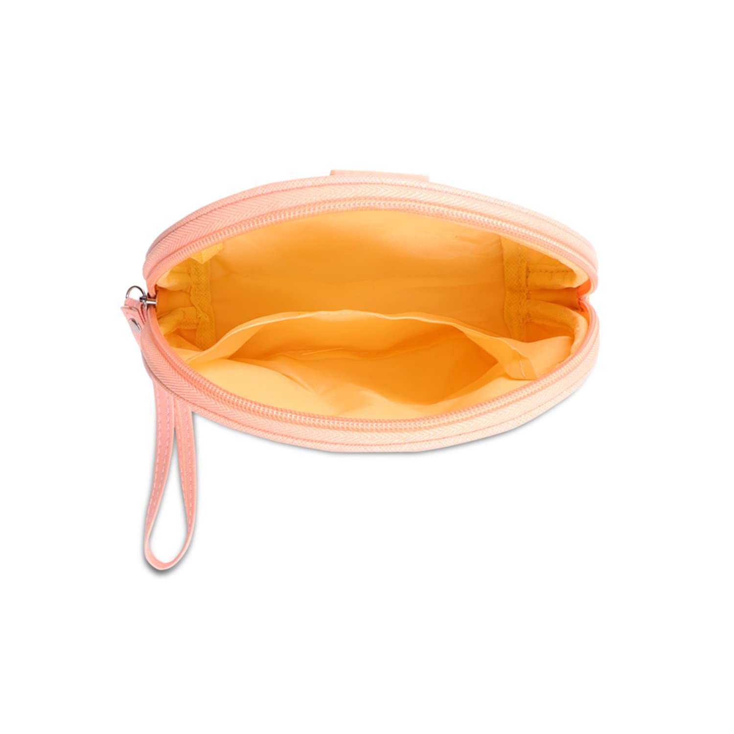NFI Essentials Semicircle Makeup Pouch - Waterproof Cosmetic Bag for Women & Girls, Travel Organizer for Toiletries, Stationery & Accessories | Perfect for School, Gym, Vacation & Daily Use