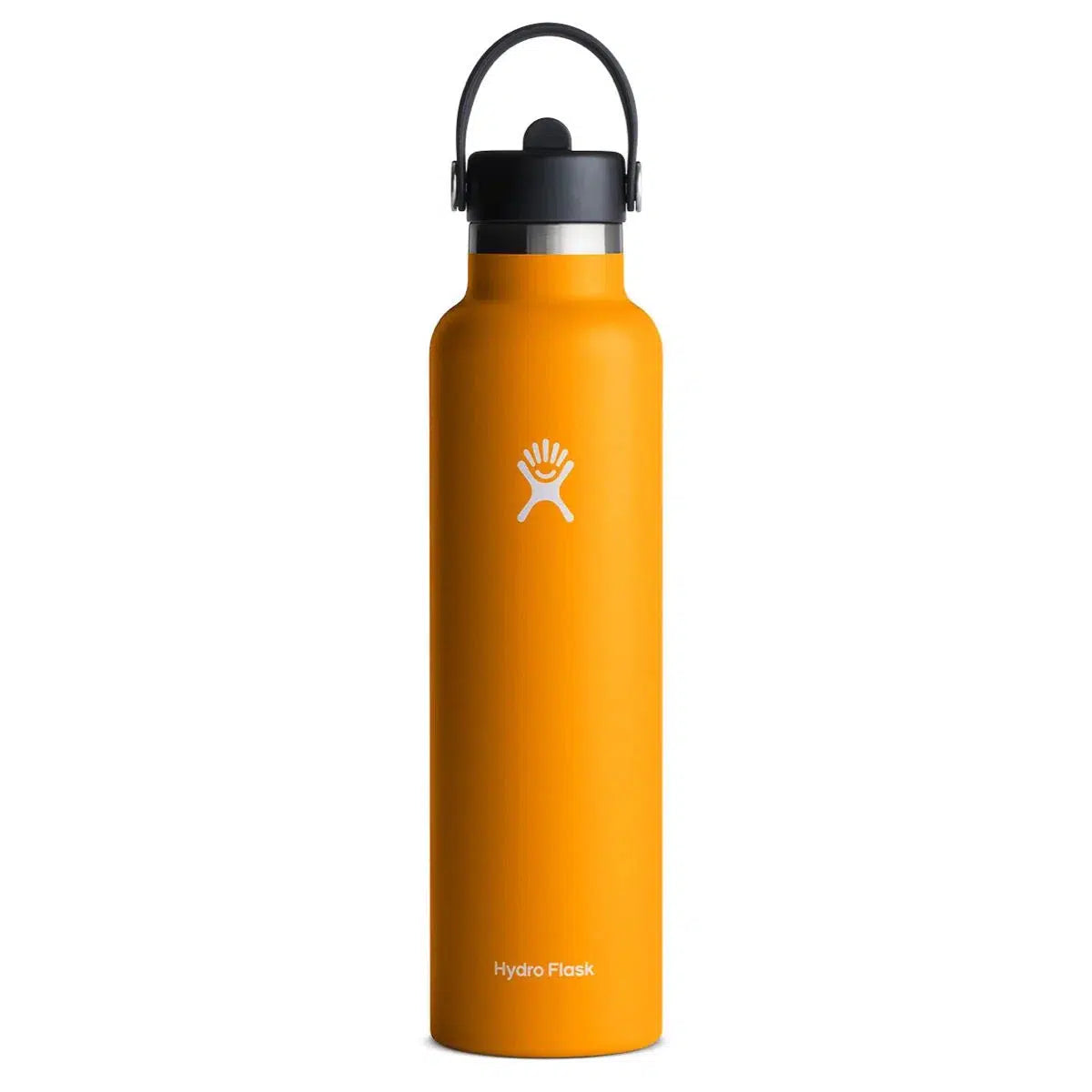 Hydro Flask 24oz Standard Mouth Water Bottle with Flex Straw Cap - Insulated Stainless Steel Vacuum Flask for Hiking, Gym & Outdoor Activities