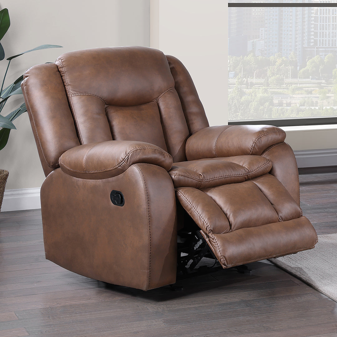 Morello Manual Glider Recliner Chair - Comfortable Rocking Recliner for Living Room, Nursery & Bedroom - Soft Upholstered Fabric with Smooth Gliding Motion - Perfect for Nursing, Relaxing & Lounging