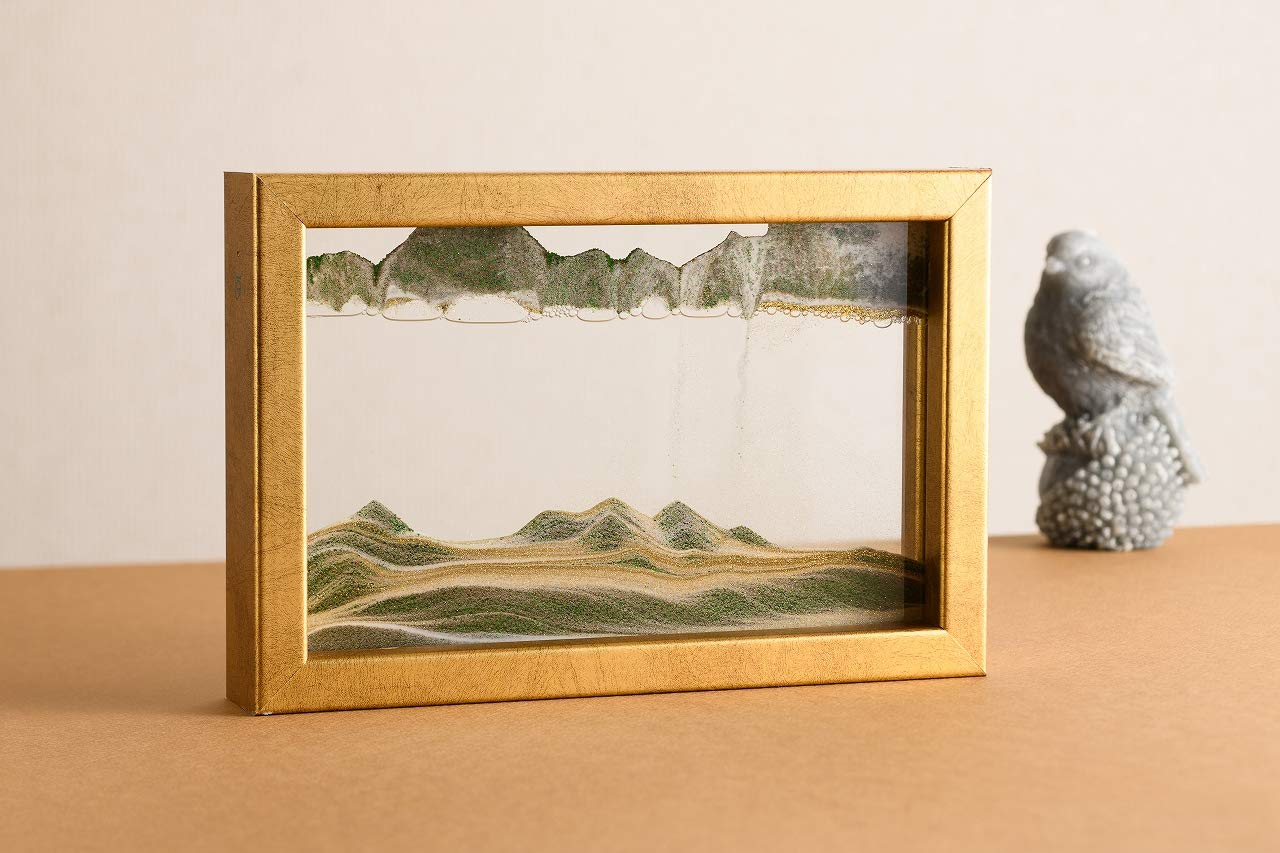 Premium Austrian Sand Art - Horizon Gallery Collection in Luxurious Rich Gold | Perfect for Home Decor, Office Display & Unique Gift Ideas