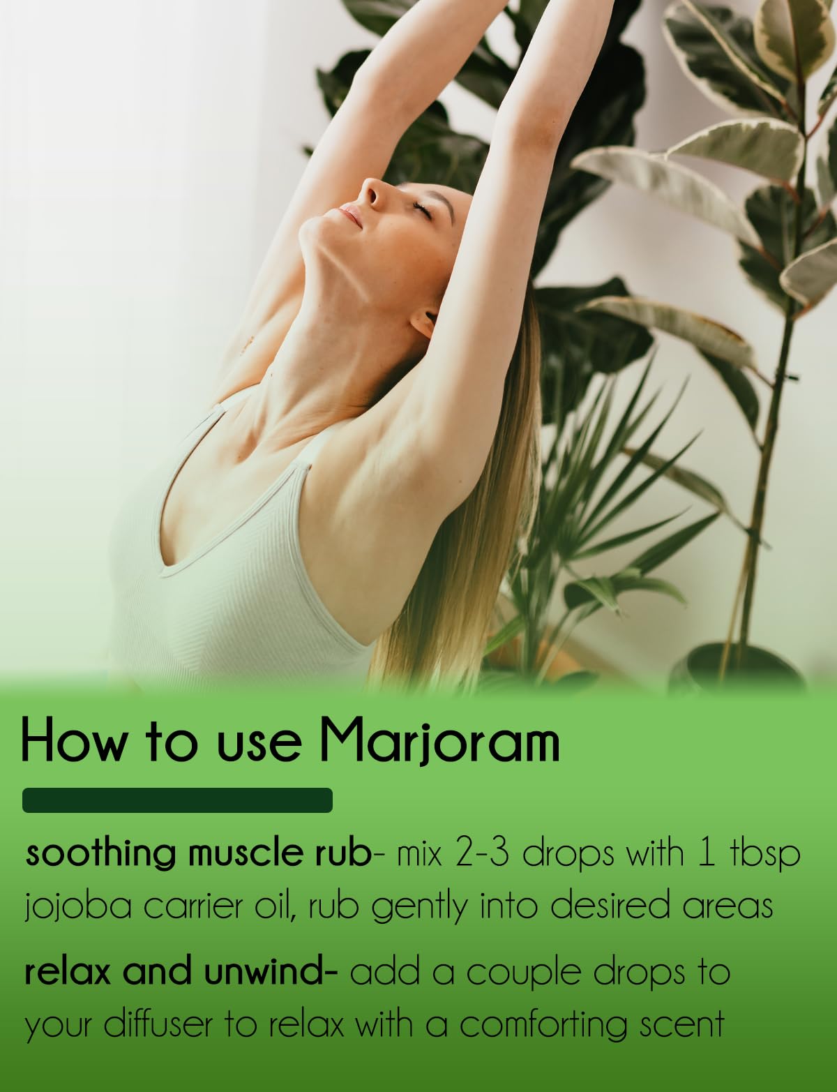 2 fl oz Marjoram Essential Oil - 100% Pure Therapeutic Grade - Aromatherapy, Massage & DIY Skincare - GreenHealth