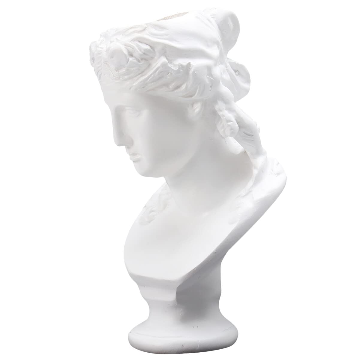 Cabilock White Ceramic Flower Pot - Multifunctional Succulent Planter, Pen Holder, Goddess Statue & Home Decor for Dining Table, Office Desk, and Living Room Decorations