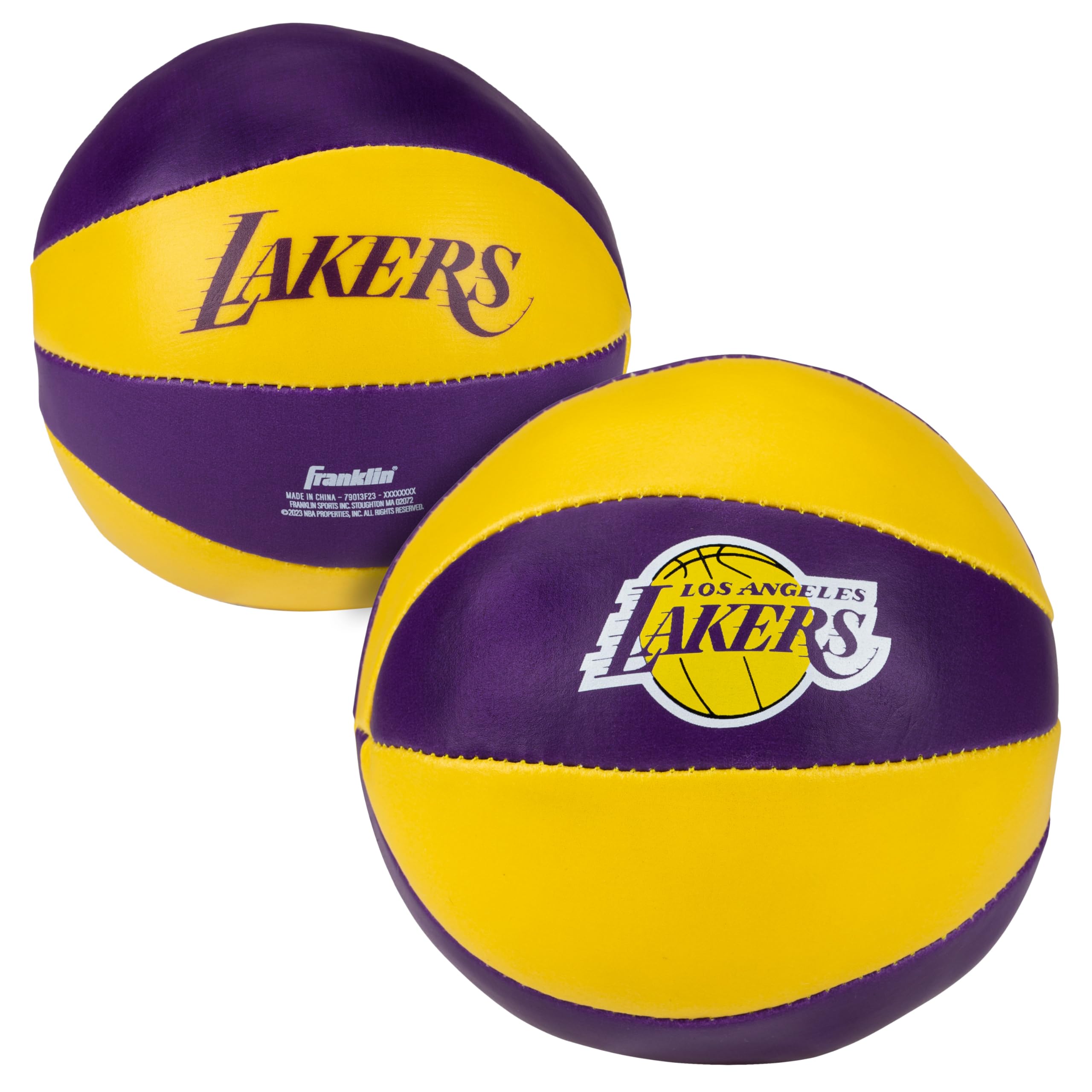 Franklin Sports NBA Mini Basketballs - 2 Pack Soft Toy Balls for Kids Indoor Play & Door Hoops