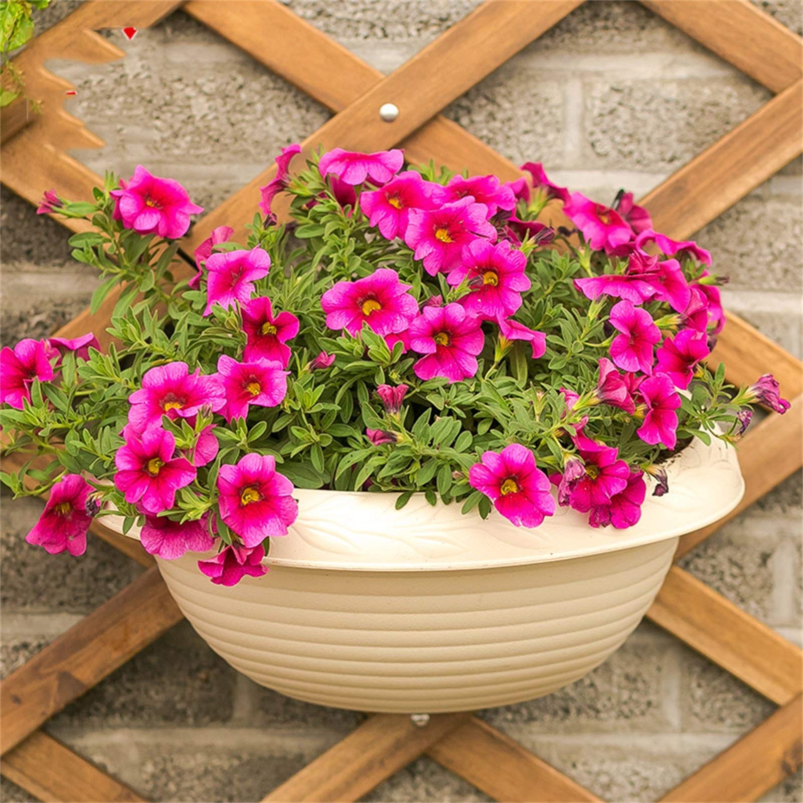 Hanging Flower Pots - Spherical Garden Planters for Herbs, Cactus & Air Plants - Beige 4L Decorative Bowl Basket - Perfect for Indoor & Outdoor Home Decor, Patio, Balcony & Gift Ideas