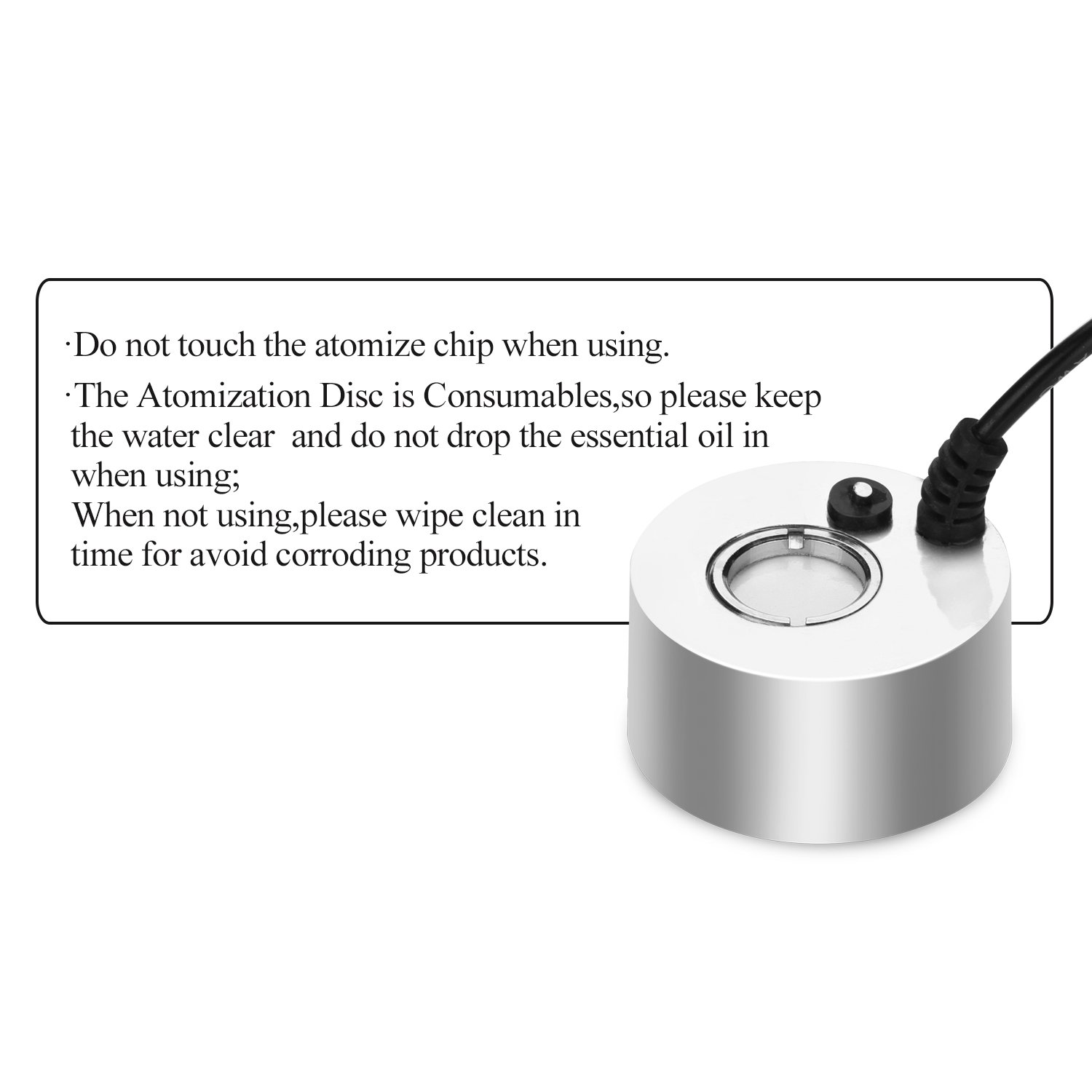 AGPTEK® 400mL/H Aluminum Mini Mist Maker Fogger - Portable Water Fountain Pond Fog Machine with Atomizer for Home, Office, and Garden Humidification | Perfect for Indoor Plants, Aquariums, and Decorative Fountains