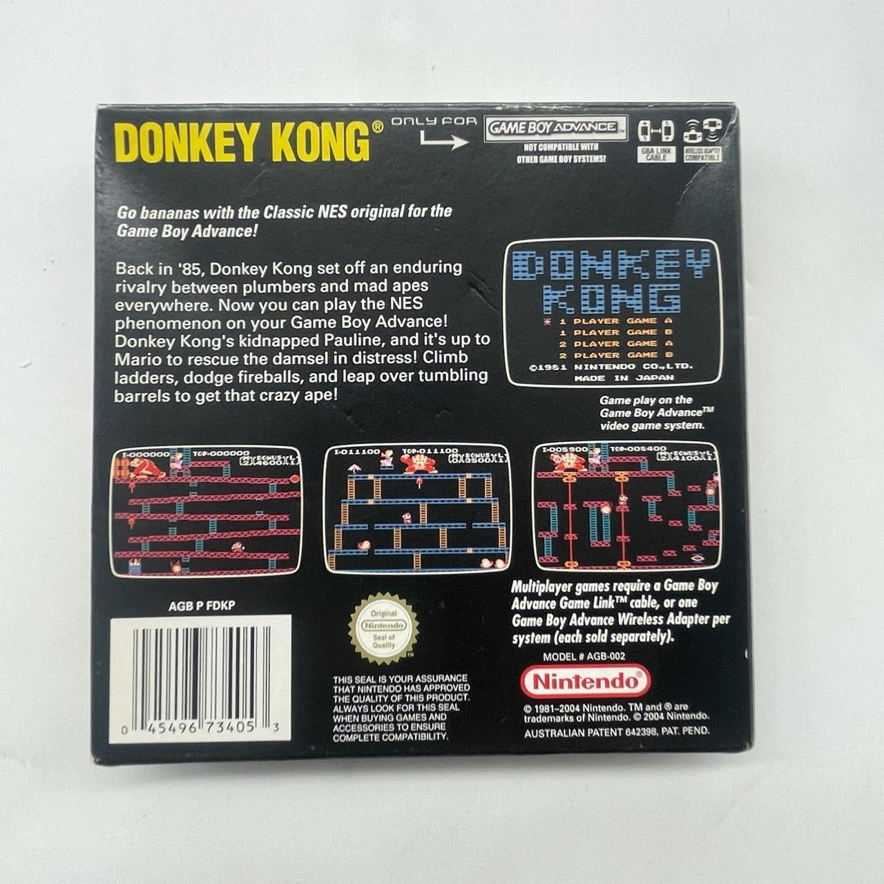 Donkey Kong Classic Nintendo GBA Game - Complete Boxed PAL Version for Game Boy Advance | Retro Gaming & Collectible Gift for Gamers