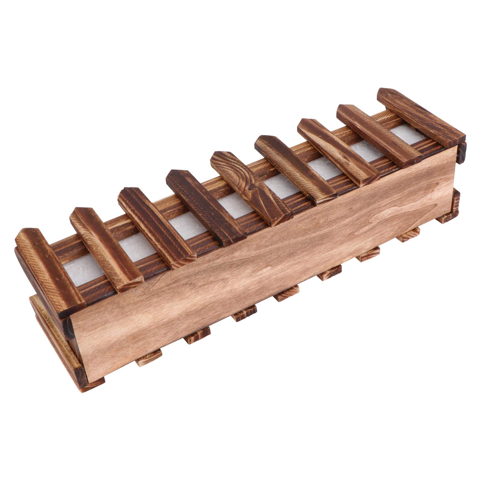 Rustic Wooden Picket Fence Flower Box - Garden Window Planter Box with Foam Insert for Outdoor Flowers, Plants & Herbs | Perfect for Windowsills, Balconies & Patio Decor
