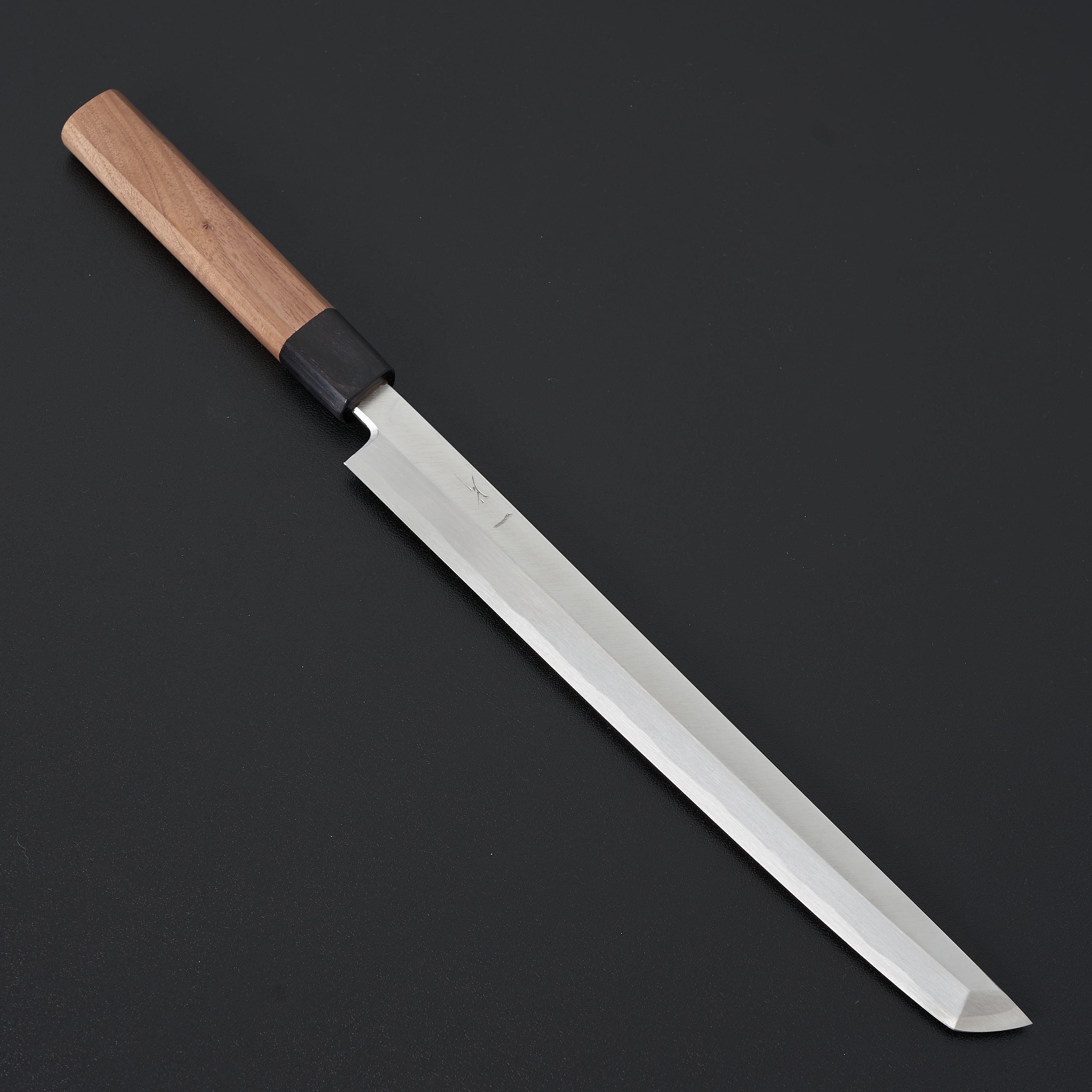 Hitohira Kikuchiyo Manzo White #3 Sakimaru Takobiki 270mm Japanese Sushi Knife with Walnut Handle & Saya - Perfect for Sushi Chefs, Japanese Cuisine & Professional Kitchen Use
