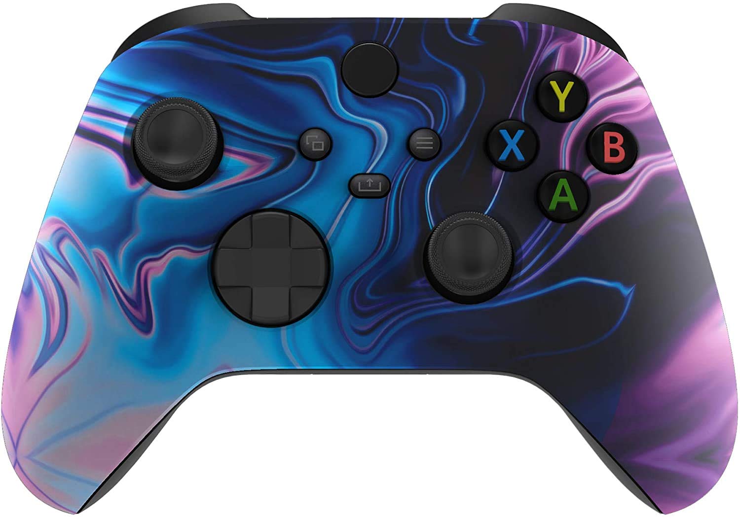 Custom Wireless Xbox Controller for Xbox Series X/S & Xbox One - Soft Touch Grip - Blue & Purple Swirl Design - Perfect for Gaming, Streaming & Competitive Play