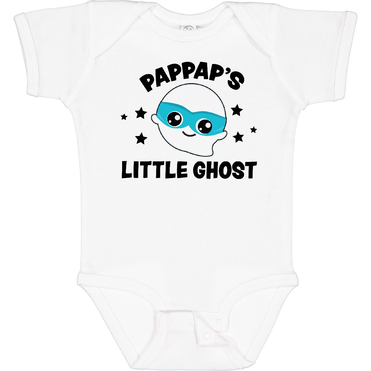 Inktastic Cute Pappap's Little Ghost with Stars Baby Bodysuit - Soft Cotton Infant Onesie for Halloween, Christmas & Family Photos - Adorable Unisex Baby Gift for Newborns & Toddlers