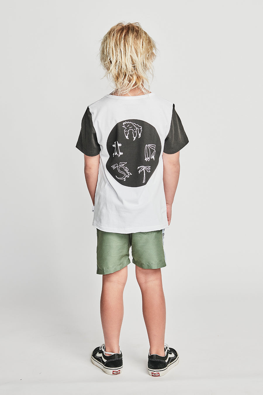Boys Halloween T-Shirt - Munster Kids Creepy White Graphic Tee for Costume Parties & Spooky Fun