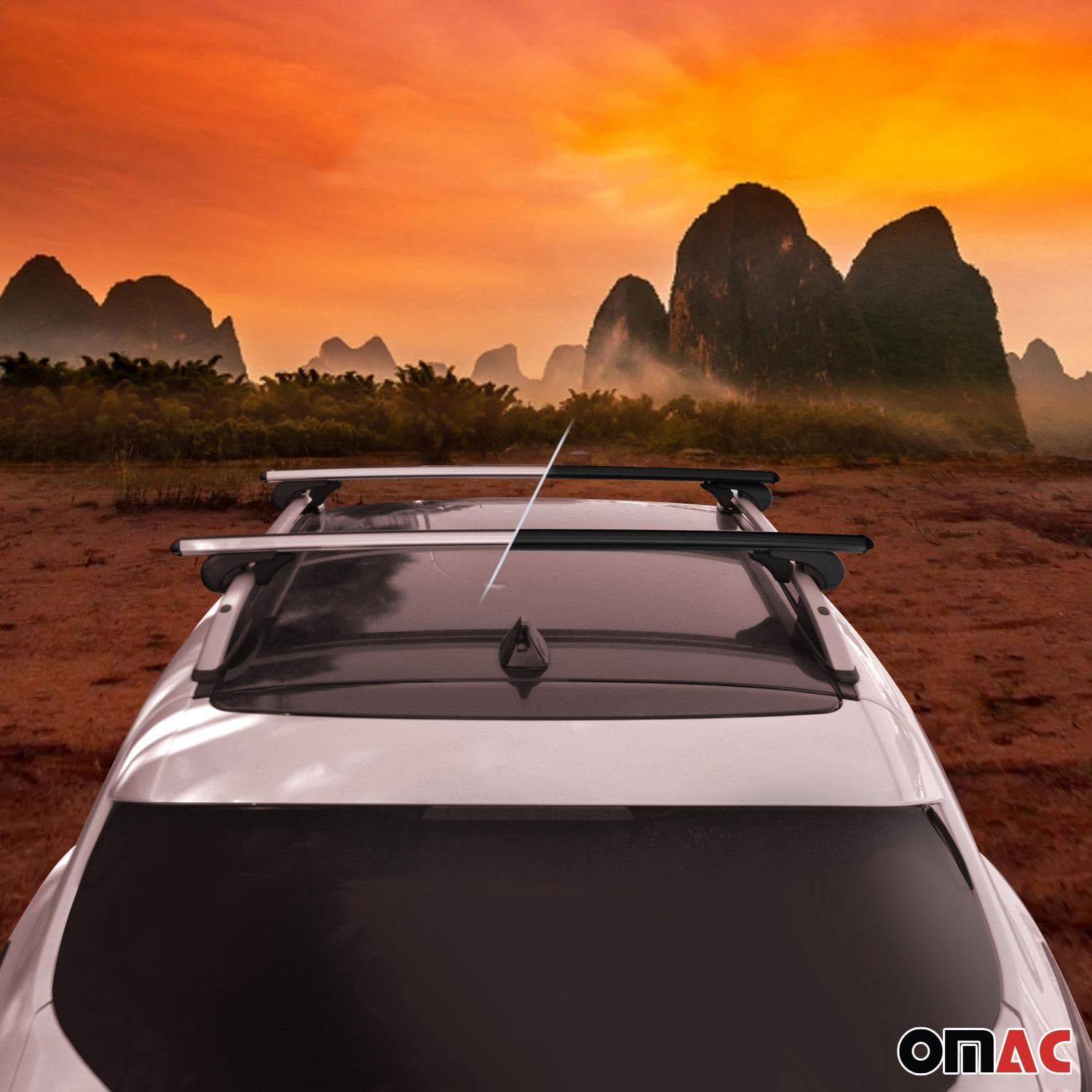 Lockable Roof Rack Cross Bars for GMC Acadia 2017-2023 | Heavy-Duty Luggage Carrier | Black Powder Coated | Secure Cargo Transport for Camping, Road Trips & Outdoor Adventures