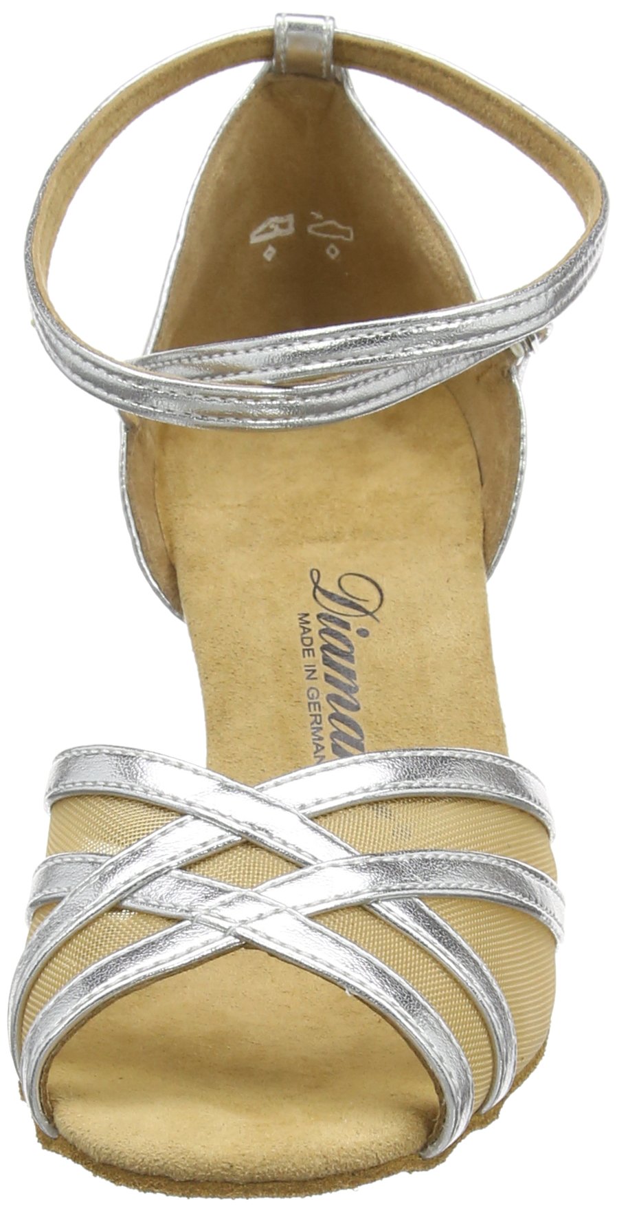 **Elegant Women's Ballroom Dance Shoes - Silver Glitter Heels Size 8.5 US | Comfortable Latin Salsa Tango Wedding Party Shoes for Women**    *(Perfect for dance competitions, social events, weddings, and performances - enhances grace and style on the dance floor!)*