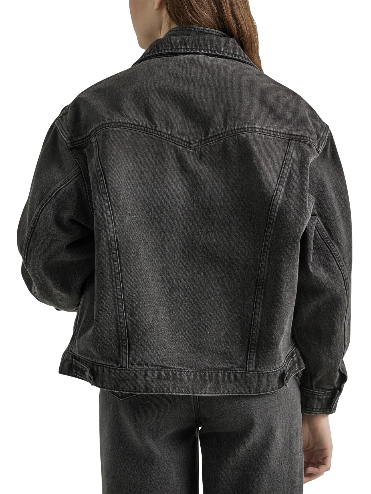 Wrangler Women's Relaxed Fit Girlfriend Denim Jacket | Vintage Style Denim Jacket for Women | Casual Outerwear for Everyday Wear, Date Night & Fall Fashion