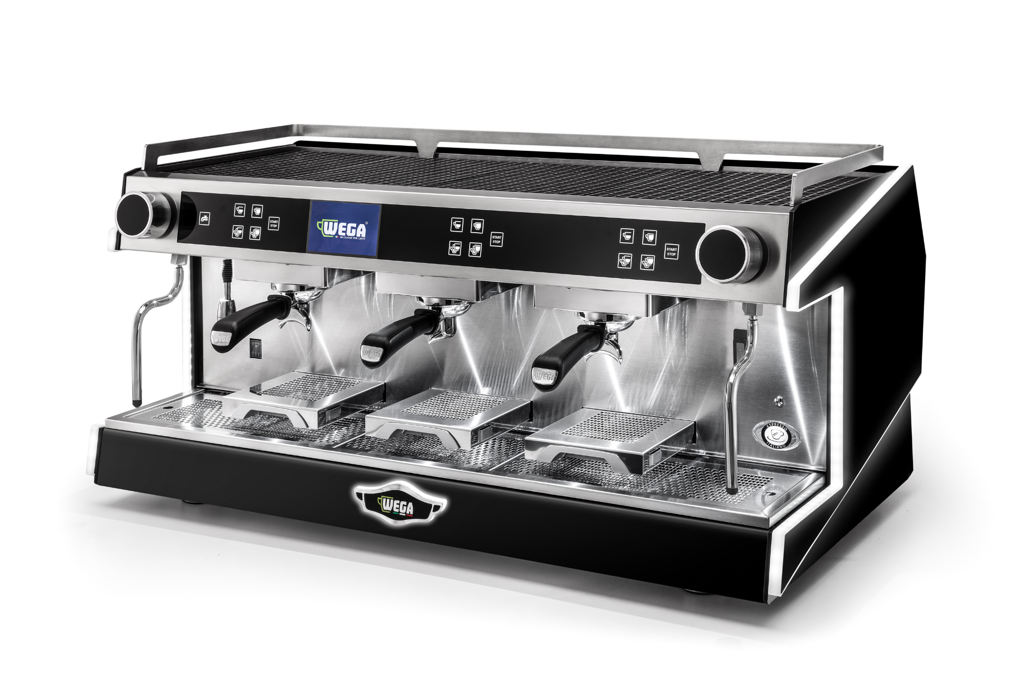Wega Urban EVD Raised 3 Groups Commercial Espresso Machine - Professional Coffee Maker for Cafes, Restaurants & Offices - Perfect for High-Volume Brewing & Latte Art