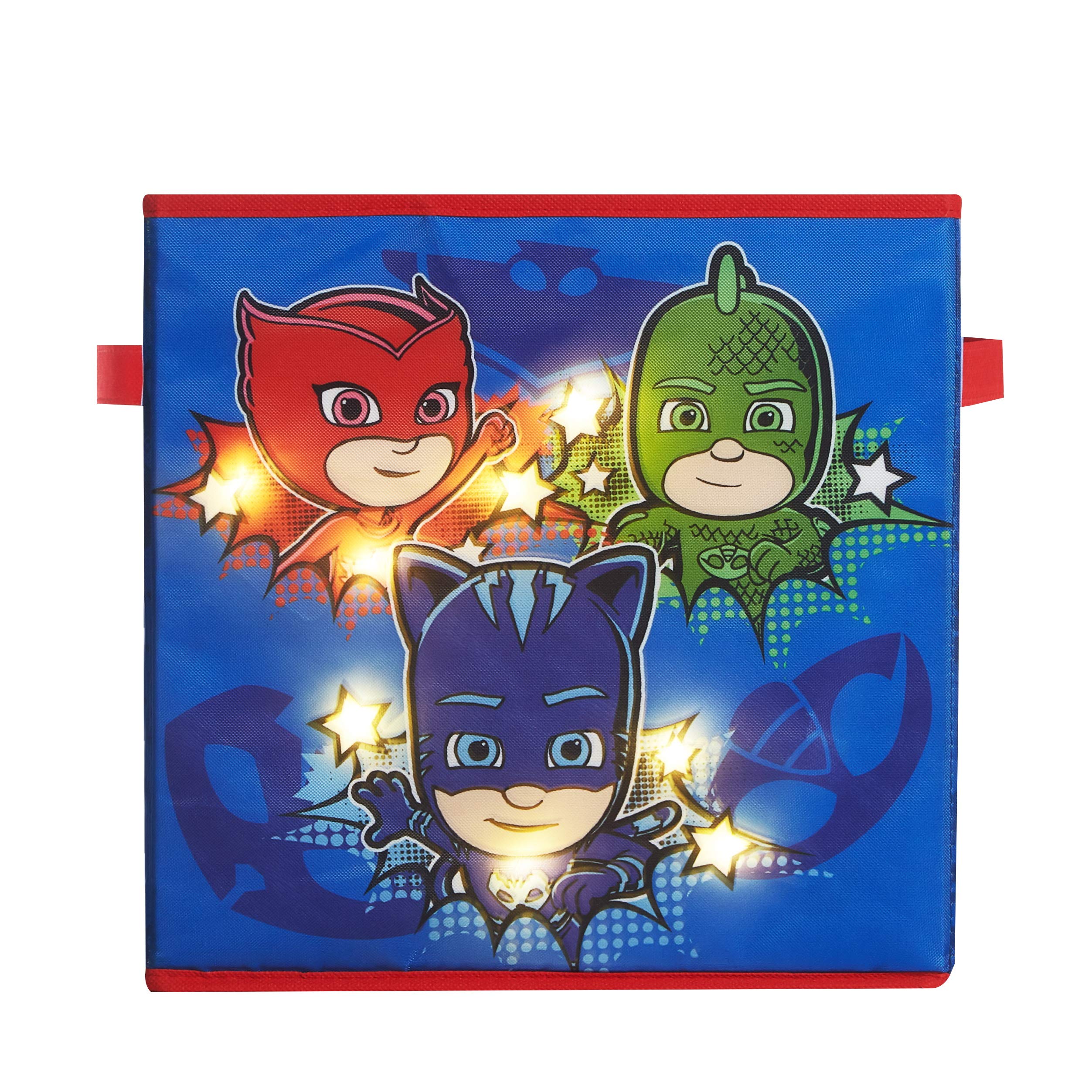 PJ Masks 2-Pack Collapsible Storage Cubes with LED Lights - 11.5