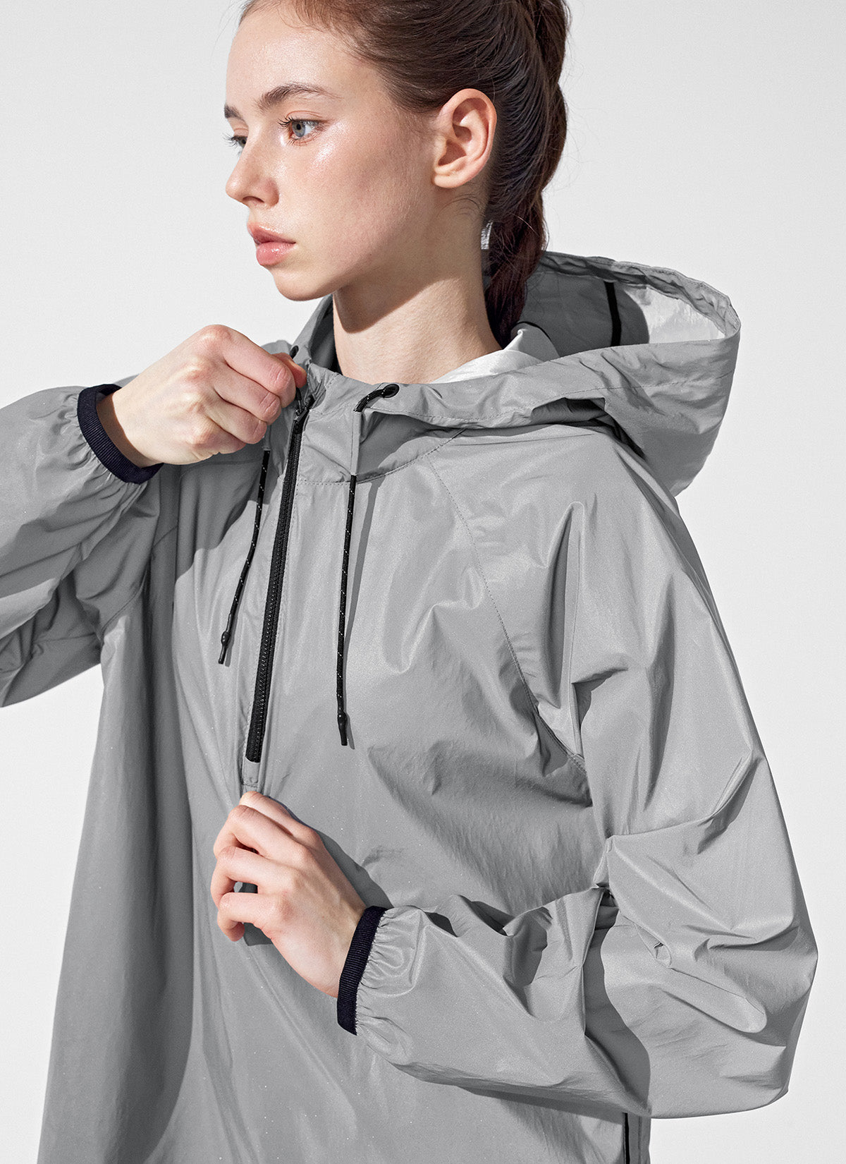 RX All Over Reflective Anorak Jacket - High Visibility Windproof Running Hoodie for Night Jogging, Cycling & Outdoor Safety