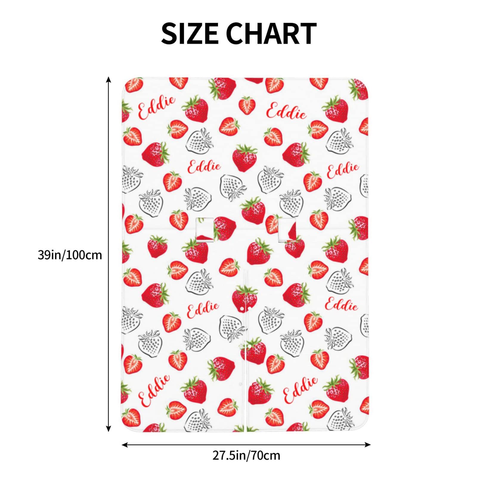 Personalized Strawberries Red Glitz Sparkle Baby Car Seat Canopy - Custom Name Embroidered Minky Nursing Stroller Cover & Multi-Use Blanket for Girls (27.5