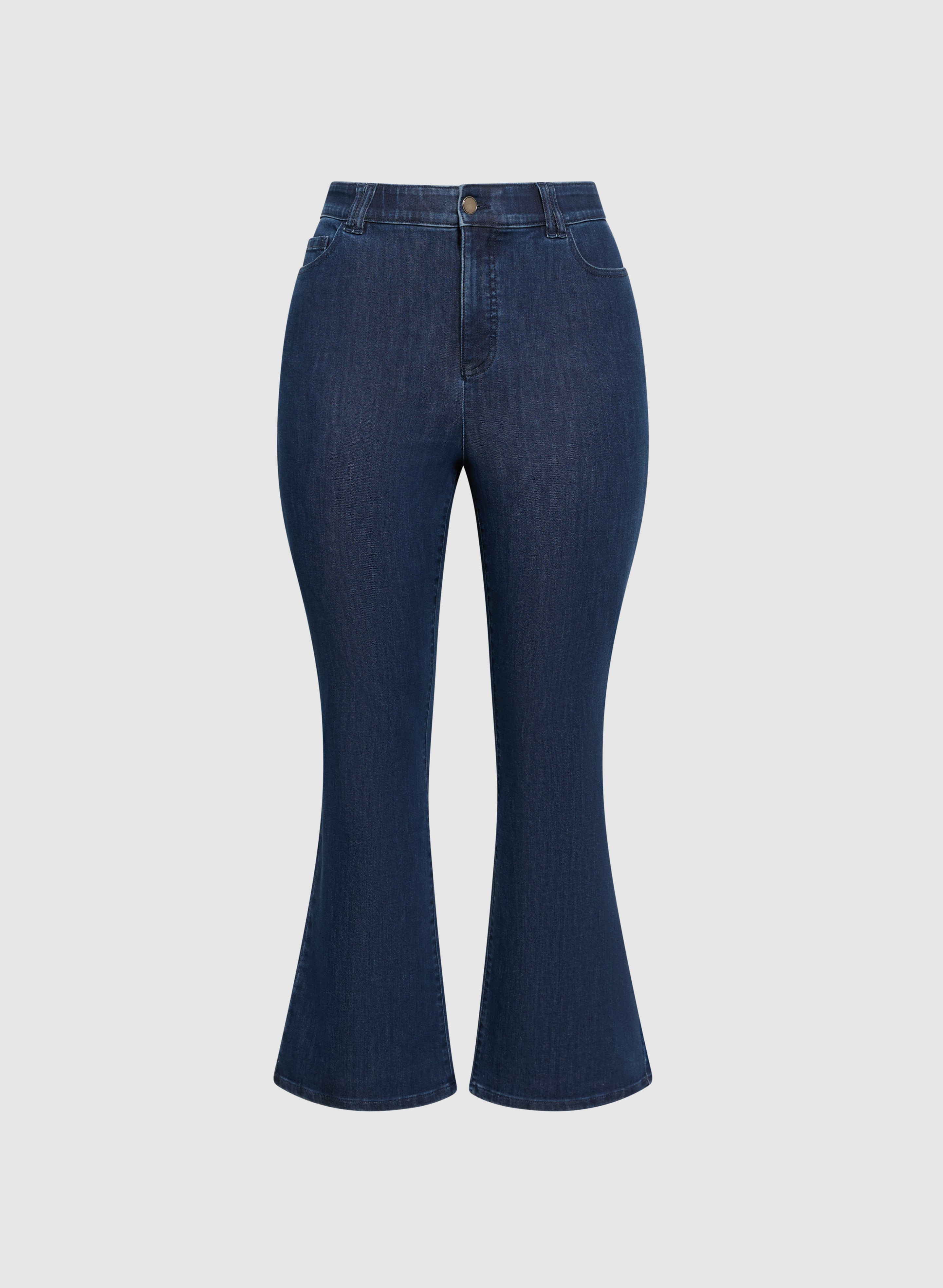 Flare Leg Jeans for Women - Dark Blue High Waist Bootcut Denim Pants | Stretch Comfort Fit | Casual & Office Wear | Model 5010331 0288 964