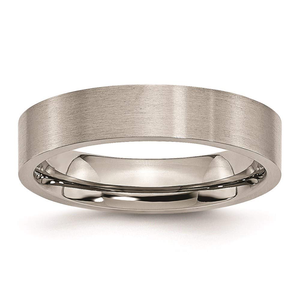 Titanium 5mm Brushed Wedding Band Ring for Women - Elegant Bridal Engagement Ring, Durable & Hypoallergenic Fine Jewelry Gift for Her - Perfect for Proposals, Anniversaries & Special Occasions