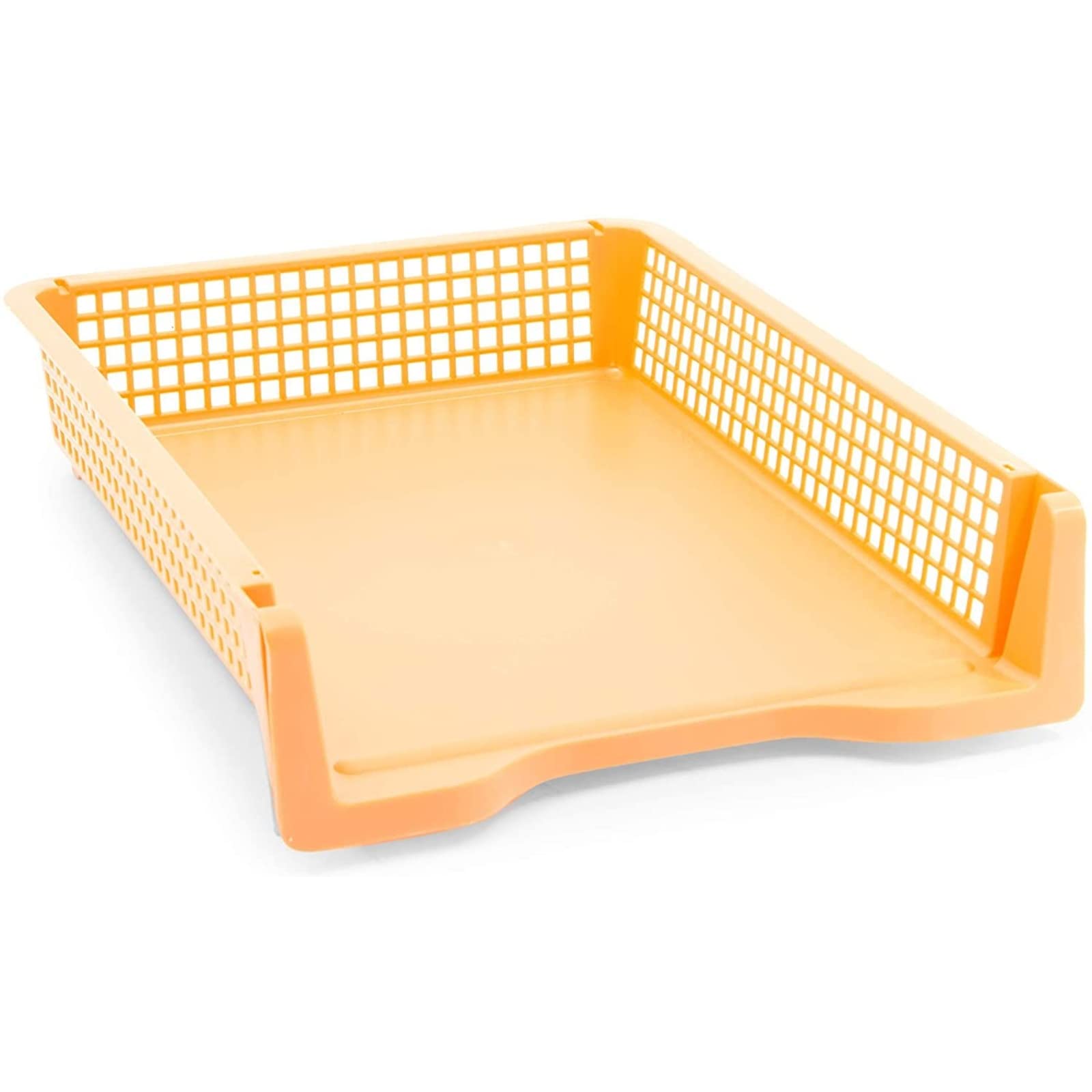 Set of 6 Rainbow Plastic Turn-in Trays for Teachers - Colorful Classroom & Office Paper Organizers (10x3x13 Inch) - Perfect for Homework Collection, Student Assignments & Desk Organization