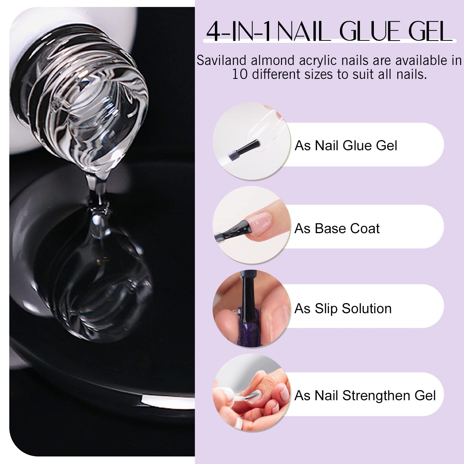 **SAVILAND 500Pcs Gel X Nail Extension Kit with Almond Tips & 6-in-1 Builder Gel - Professional UV/LED Nail Lamp Set for DIY Manicure | Salon-Quality Home Nail Art Supplies, Perfect Gift for Women & Nail Lovers | Great for Parties, Weddings, Special Occasions & Everyday Glam | Ideal for Home Use, Nail Salons, and Professional Nail Artists**