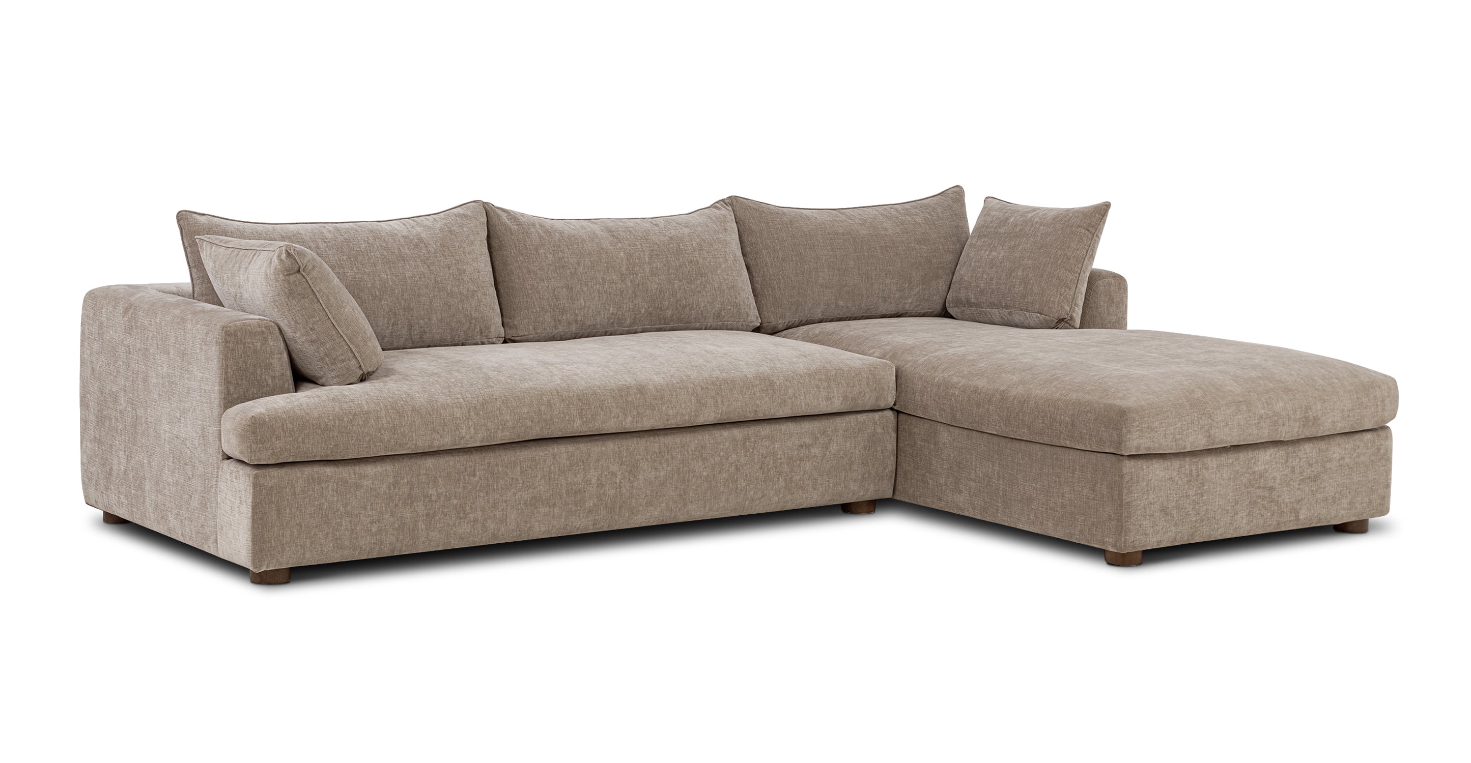 Milo Right Facing Sectional Sofa with Storage | Modern L-Shaped Couch for Living Room | Perfect for Small Spaces & Family Gatherings