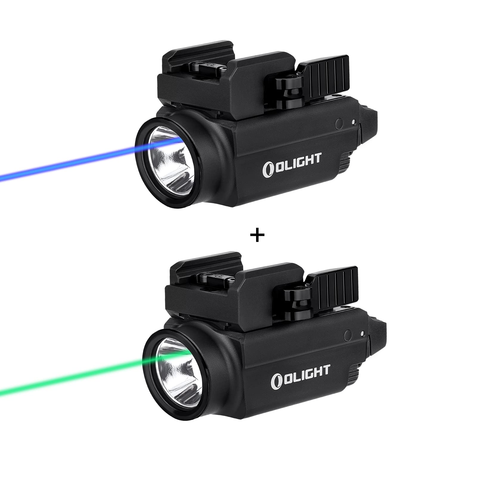OLIGHT Baldr S 800 Lumens Magnetic USB Rechargeable Tactical Flashlight with Blue & Green Beam - Compact Weapon Light for Pistols, Home Defense & Outdoor Activities