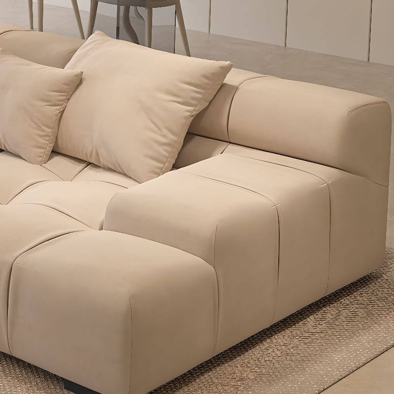 L-Shaped Recliner Sofa with Hidden Support - Modern Sectional Couch for Living Room, Home Theater, and Family Lounge