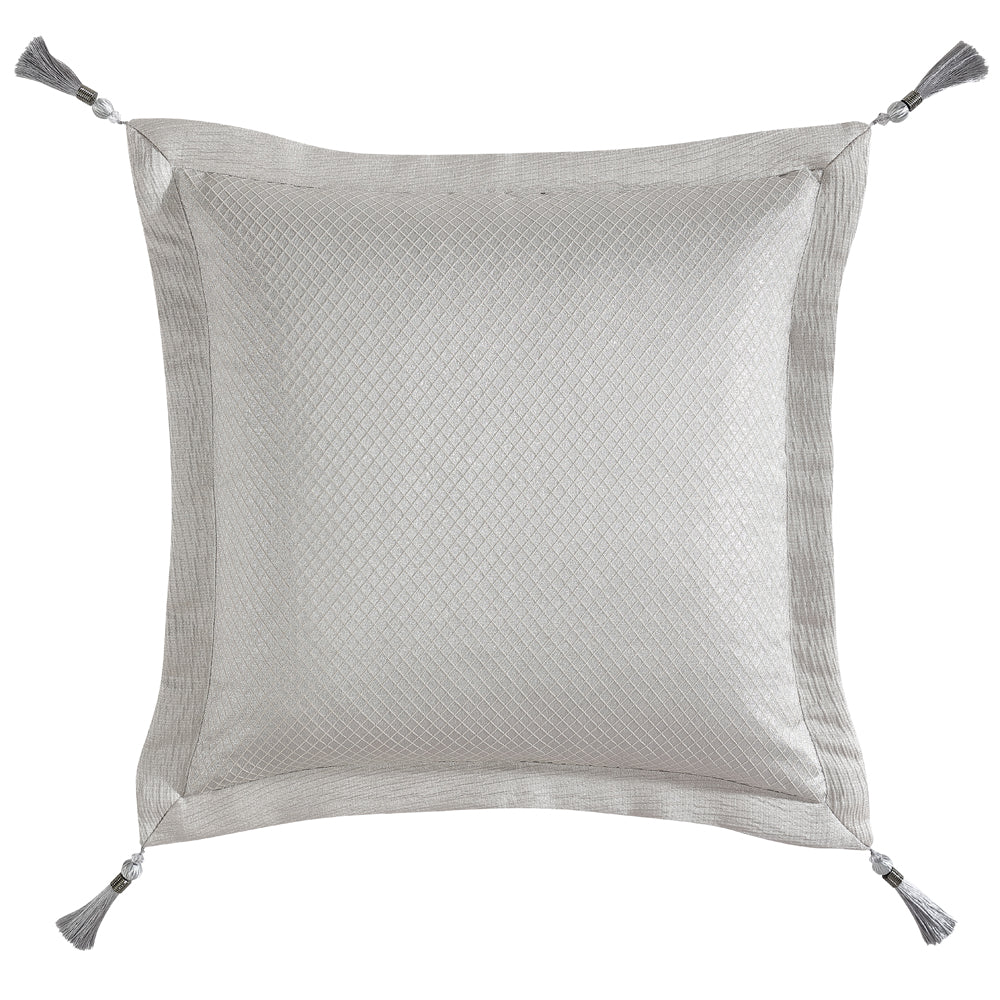 Emerson Ivory European Pillowcase - 100% Cotton Luxury Pillow Cover 26x26 Inches - Elegant Home Decor for Bedroom, Sofa & Living Room - Perfect for Hotels, Airbnb & Guest Rooms