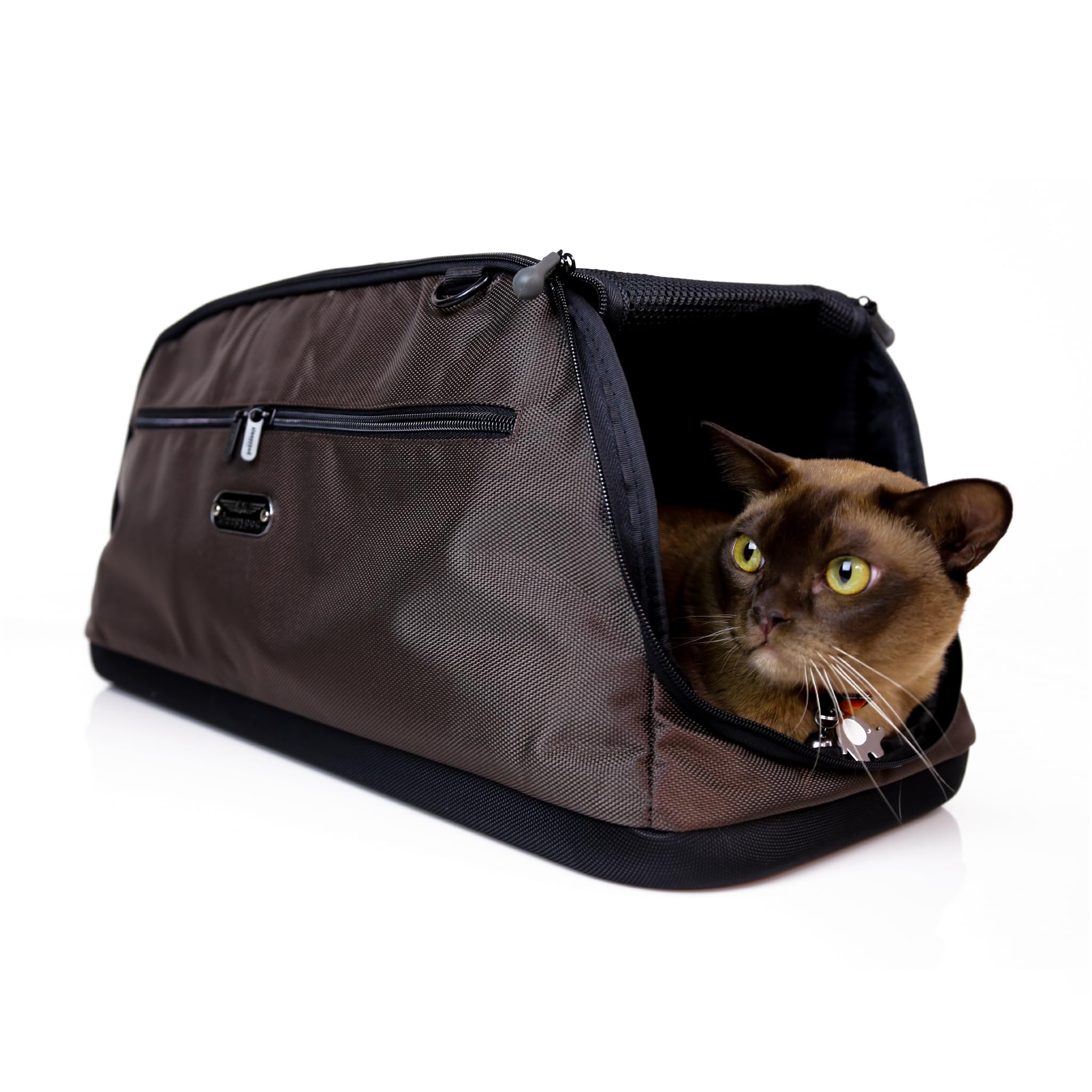Sleepypod Air - FAA Approved Pet Carrier & Crash-Tested Dog & Cat Car Seat for Small Pets Up to 18 lbs (Dark Chocolate) - Perfect for Air Travel & Road Trips with Your Furry Friend