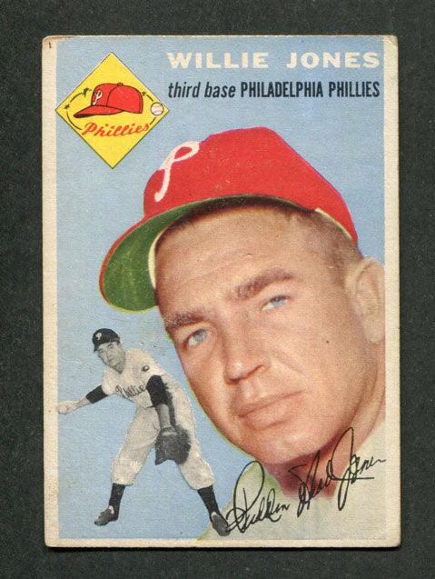 1954 Topps #41 Willie Jones Philadelphia Phillies Baseball Card - Vintage MLB Collectible for Fans & Memorabilia Enthusiasts - Perfect for Display, Framing, and Sports Collections