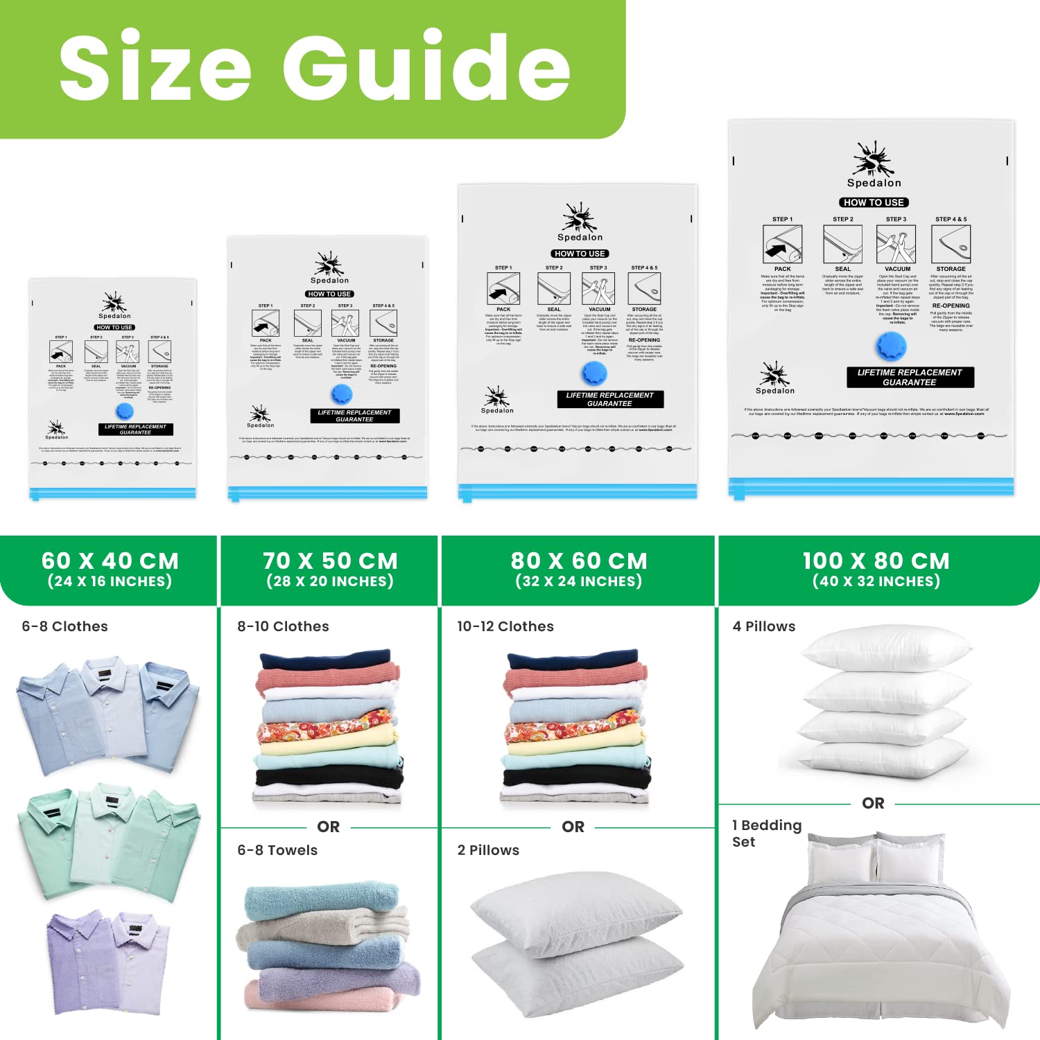 Vacuum Storage Bags 20 Pack (5 Jumbo + 5 Large + 5 Medium + 5 Small) with Hand Pump - Reusable Space Saver for Clothes, Bedding, Blankets, Pillows | Perfect for Travel, Moving, Seasonal Storage & Home Organization