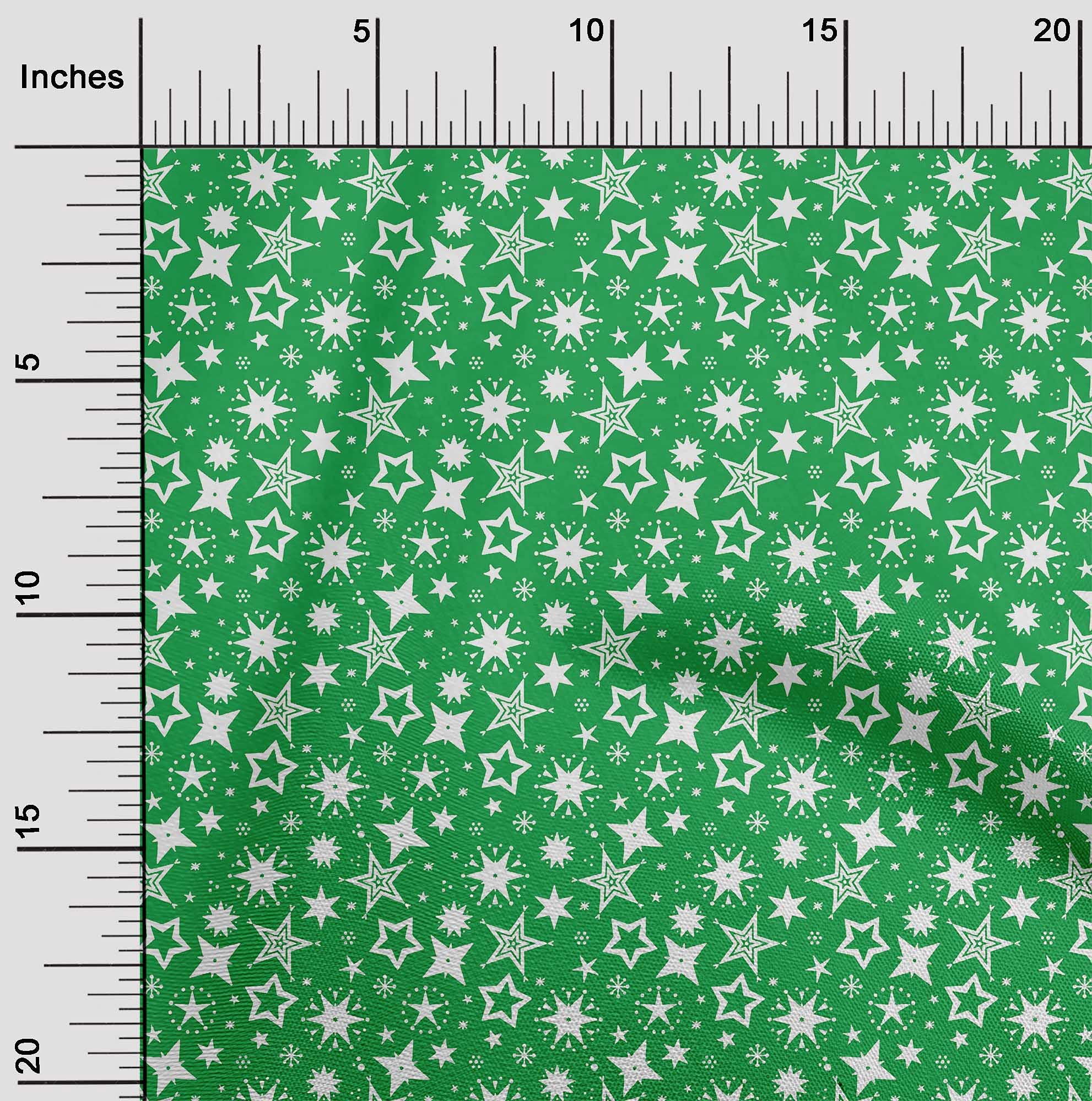oneOone Velvet Green Christmas Print Fabric by The Yard - 58 Inch Wide Holiday Sewing Material for DIY Decor, Tree Skirts & Stockings (VR0)