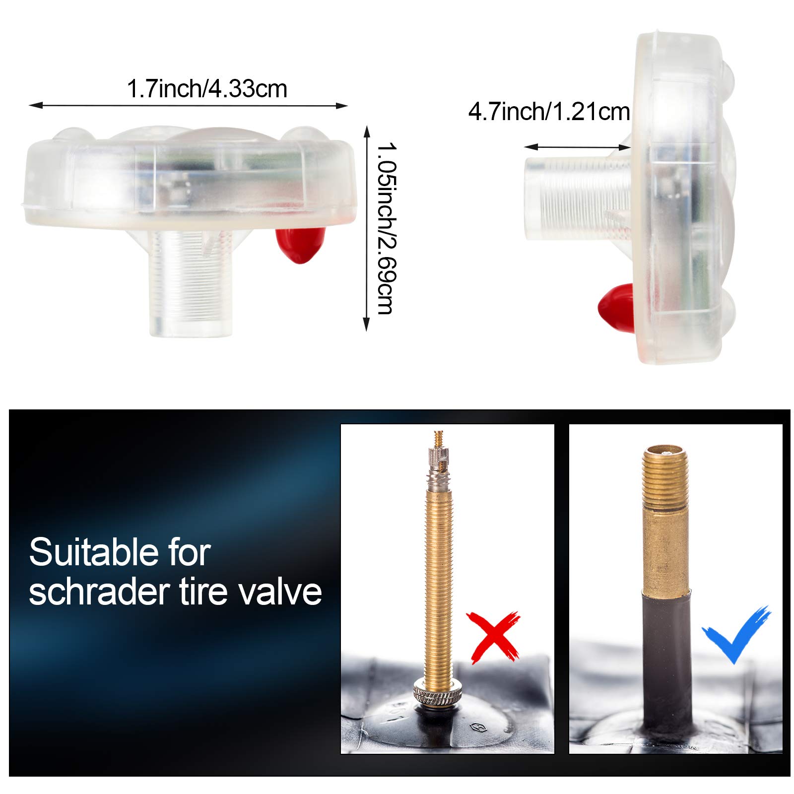 12 Pack Solar LED Tire Valve Stem Lights - Waterproof Wheel Rim Lights for Cars, Trucks, Motorcycles & Bicycles | Auto Accessories for Night Safety & Style | Perfect for Road Trips, Car Shows & Night Rides