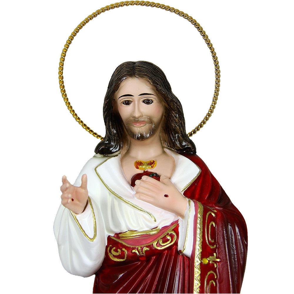 Handcrafted Sacred Heart of Jesus Religious Statue - Authentic Portuguese Catholic Home Decor for Prayer Altar & Spiritual Gifts