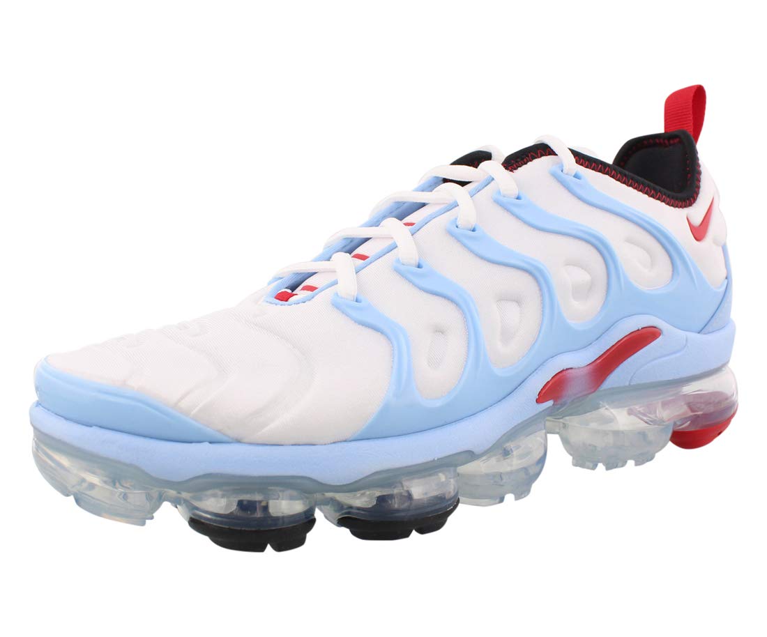 Nike Air VaporMax Plus Men's Running Shoes Size 11 - White/University Red/Black | Lightweight Cushioned Sneakers for Gym, Workout & Everyday Wear