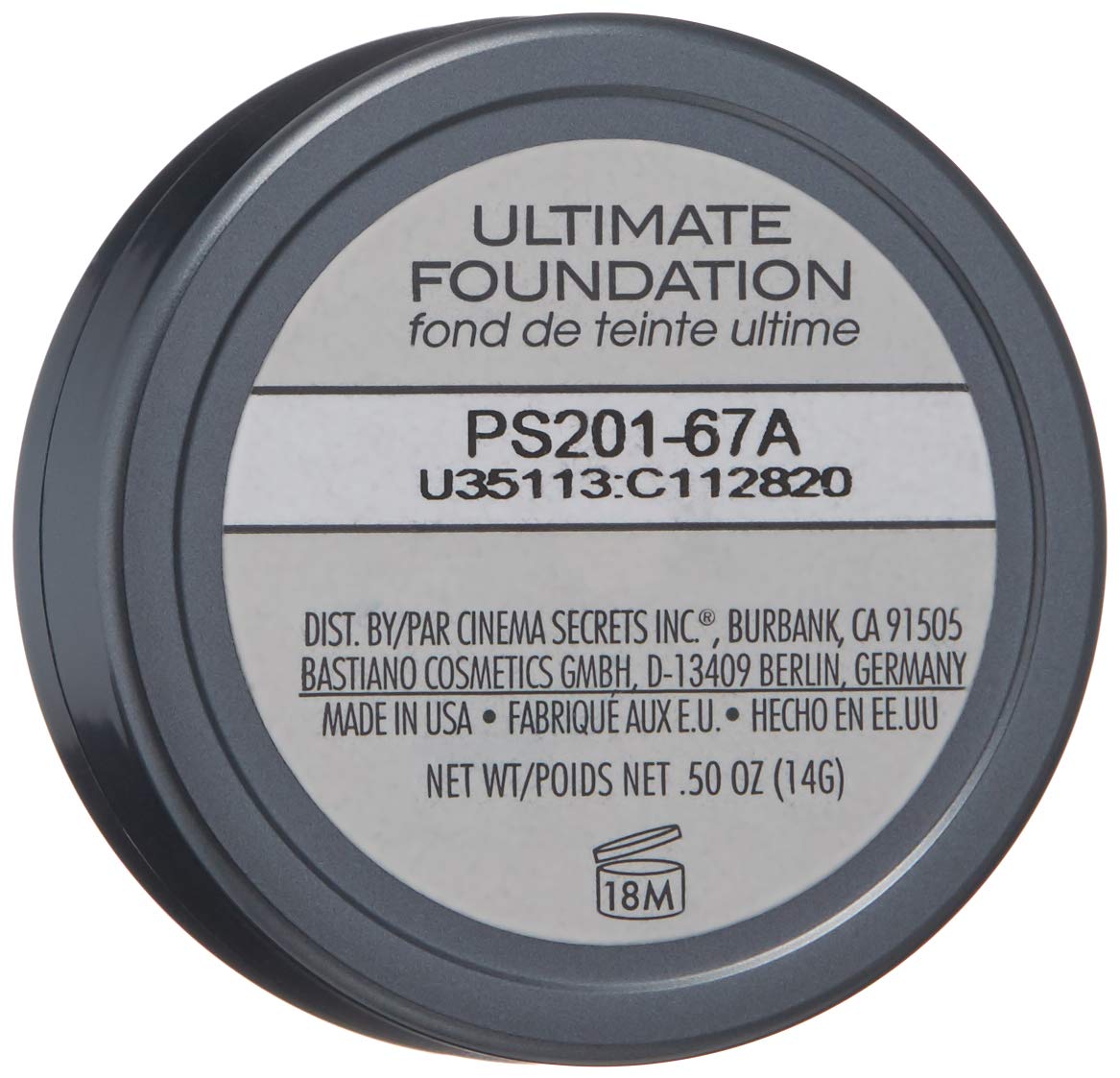 CINEMA SECRETS Pro Cosmetics Ultimate Foundation - Shade 201 67A | Full Coverage, Long-Lasting Makeup for Flawless Skin | Perfect for Professional Makeup Artists & Daily Wear