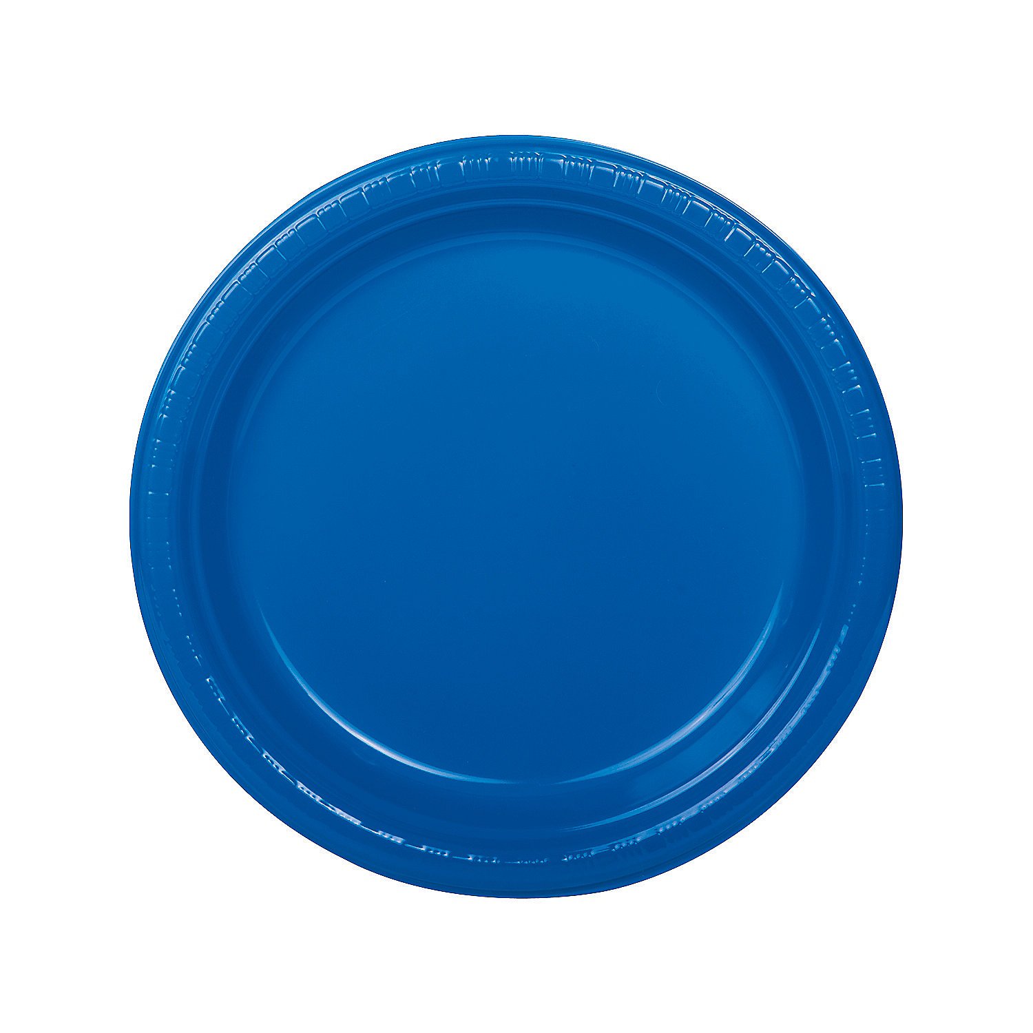 Fun Express 9-Inch Blue Plastic Plates (20-Pack) - Durable Party Tableware for Birthdays, BBQs & Events - Bulk Disposable Plates for Easy Cleanup