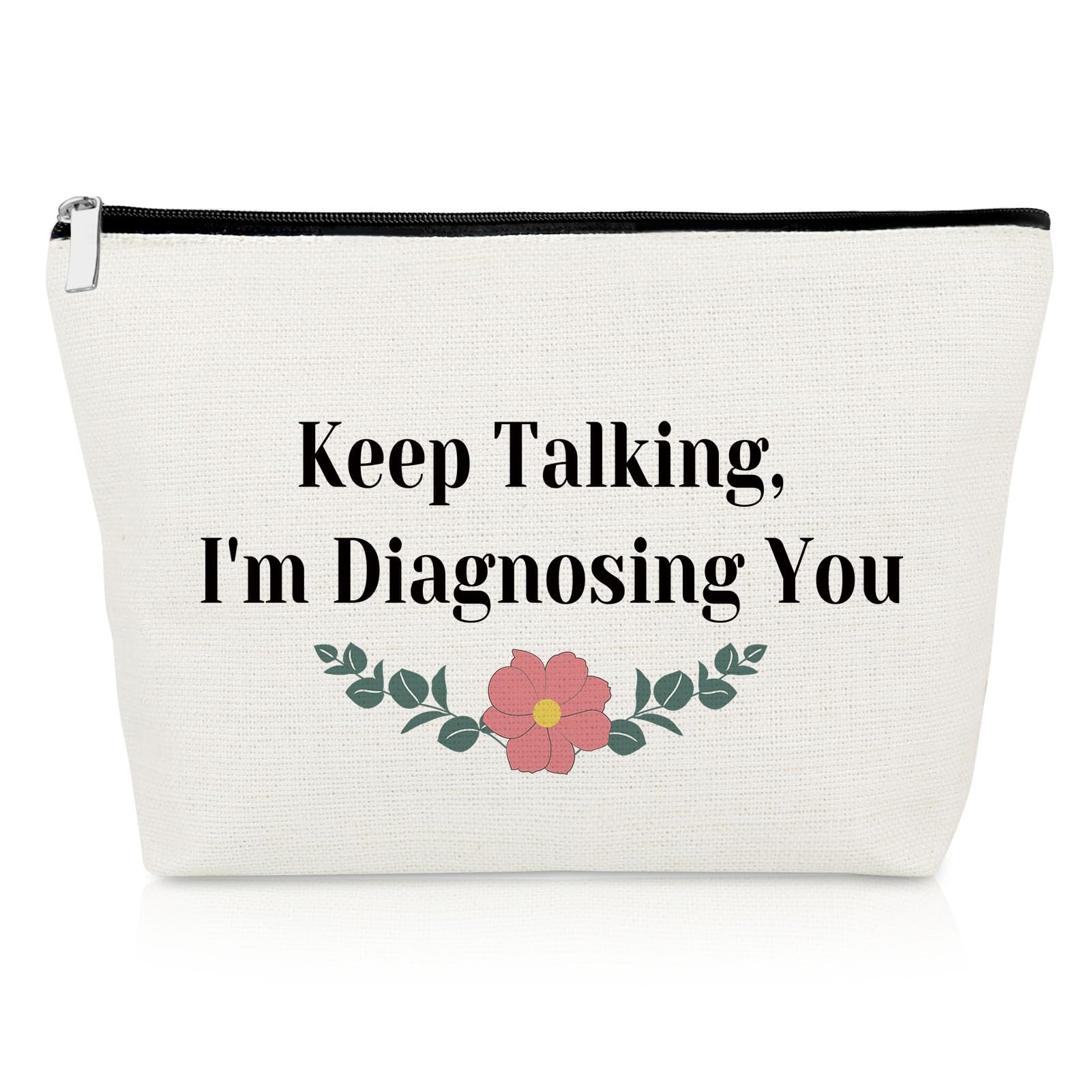 Psychology Gifts for Women - Therapist Appreciation Thank You Gift, Graduation & Birthday Present for Psychologists - Travel Makeup Bag & Cosmetic Pouch (Perfect for Counseling Sessions, Office Use & Daily Essentials)