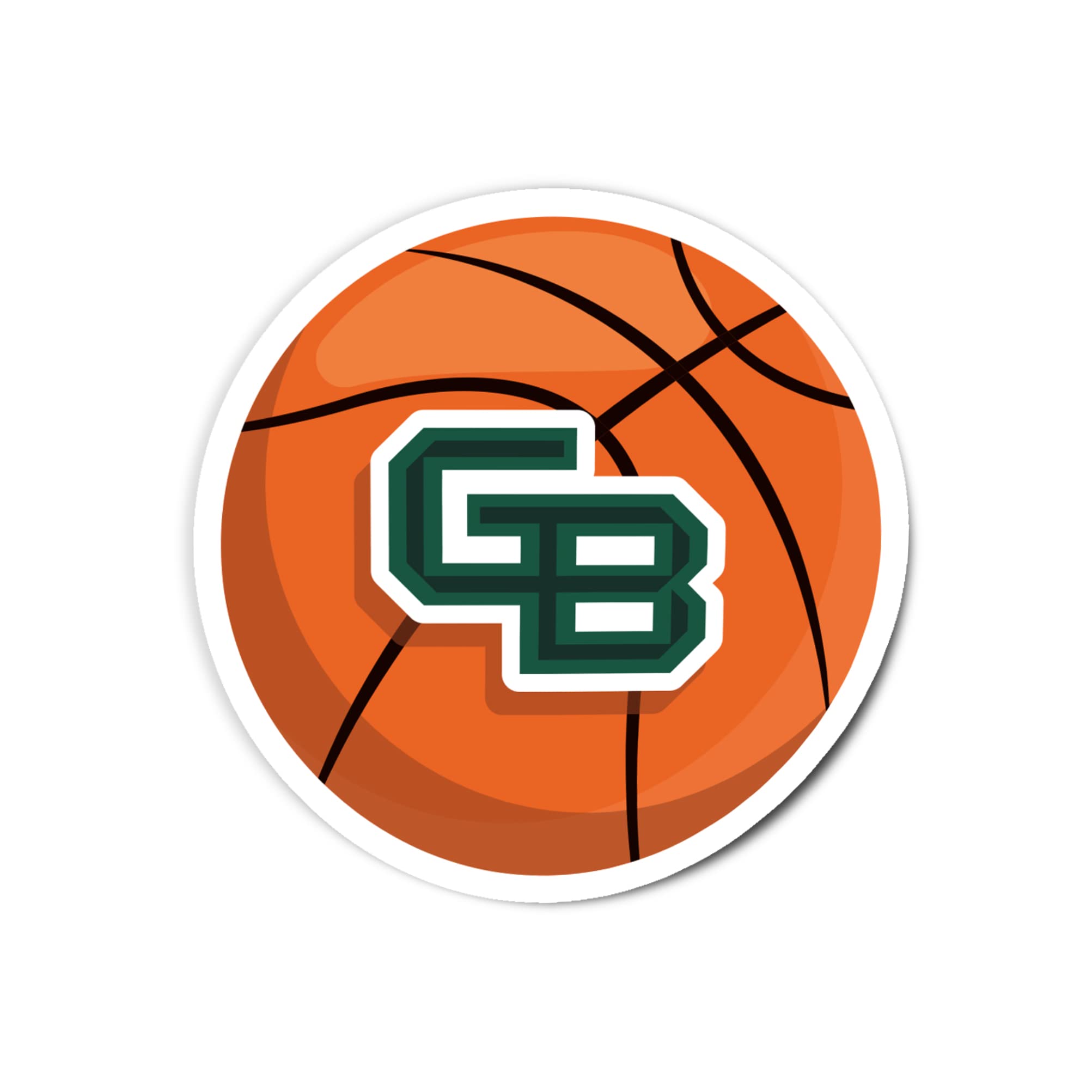 UWGB Phoenix Basketball Logo Vinyl Decal Sticker - Desert Cactus Design for Laptop, Water Bottle, Car & Scrapbook - University of Wisconsin-Green Bay Spirit Decals for Students & Fans