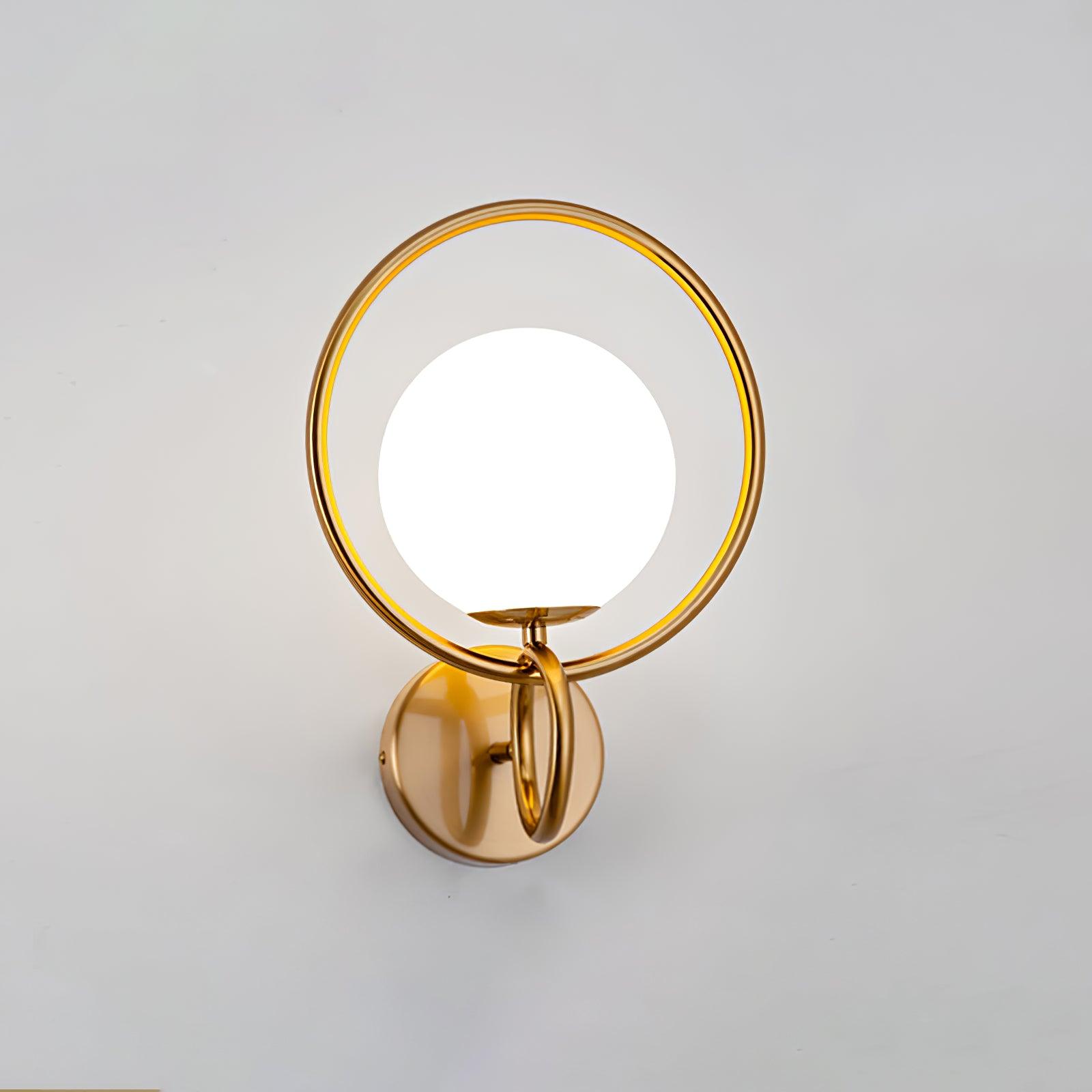 Modern Circle Global Wall Lamp - Sleek LED Sconce Lighting for Bedroom, Living Room & Hallway - Energy Efficient Home Decor Light Fixture