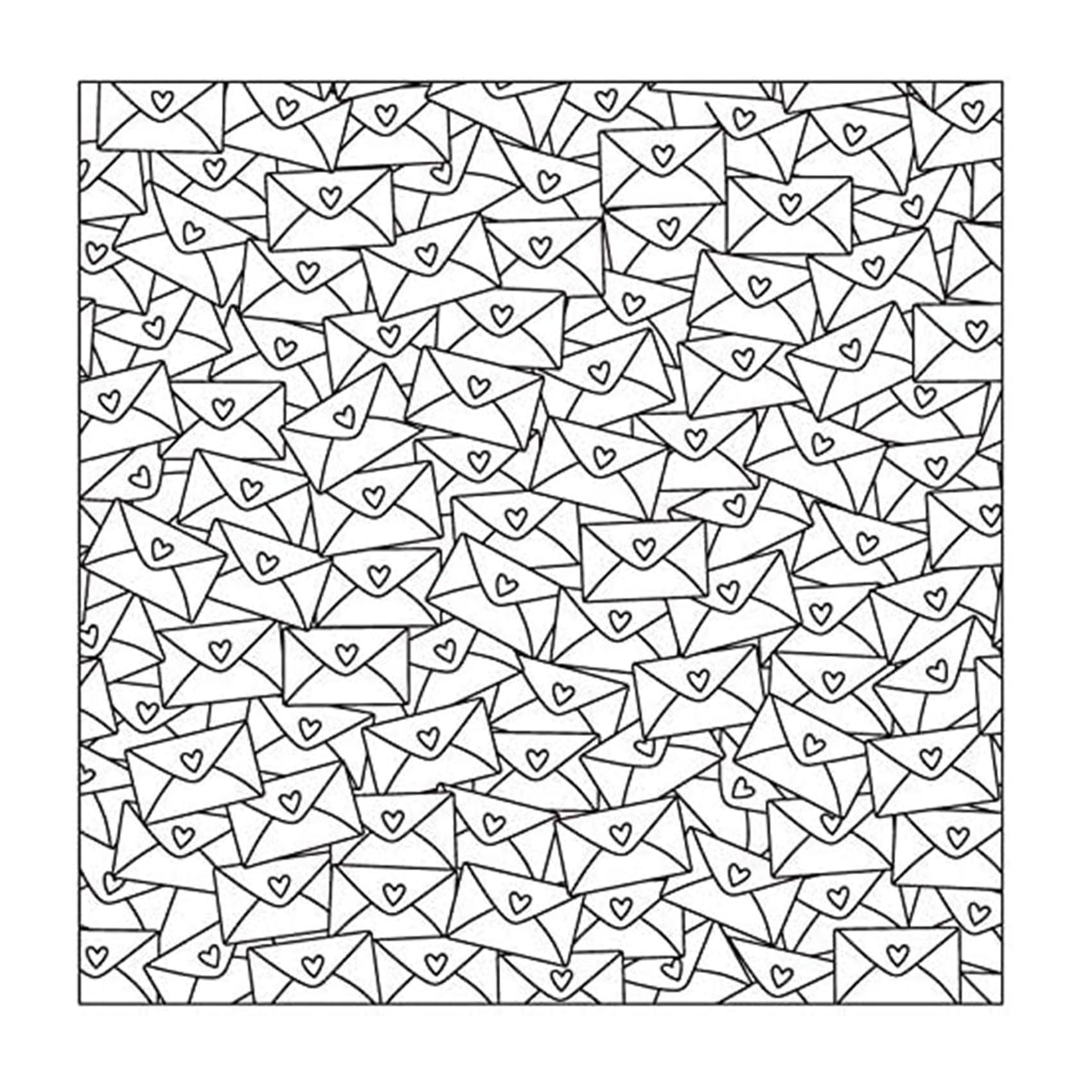 Valentine's Day Clear Silicone Stamps for Card Making, Scrapbooking & Journaling - Transparent Envelope Background Stamps for DIY Paper Crafts, Photo Albums & Decoration | Perfect for Greeting Cards, Memory Books & Handmade Gifts