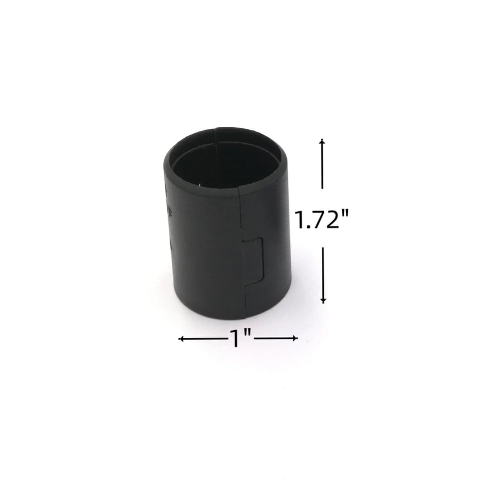 6 Pack Black Wire Shelf Clips - 1 Inch Post Shelving Lock Clips - Durable Plastic Shelf Sleeves Replacement for Wire Shelving Systems (6 Pairs) - Perfect for Garage, Pantry & Closet Organization