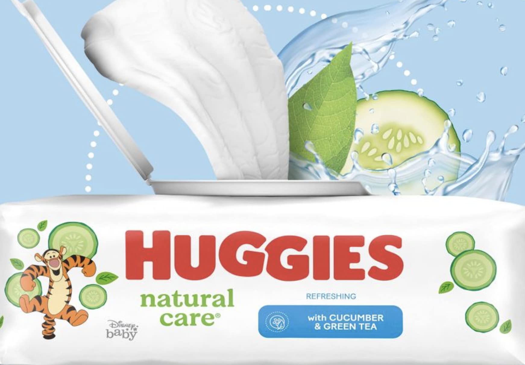 HUGGIES Refreshing Clean Baby Wipes - 8 Pack (448 Count) | Scented, Alcohol-Free & Hypoallergenic Disposable Wipes for Sensitive Skin | Perfect for Diaper Changes, On-the-Go Cleaning & Baby Care Essentials