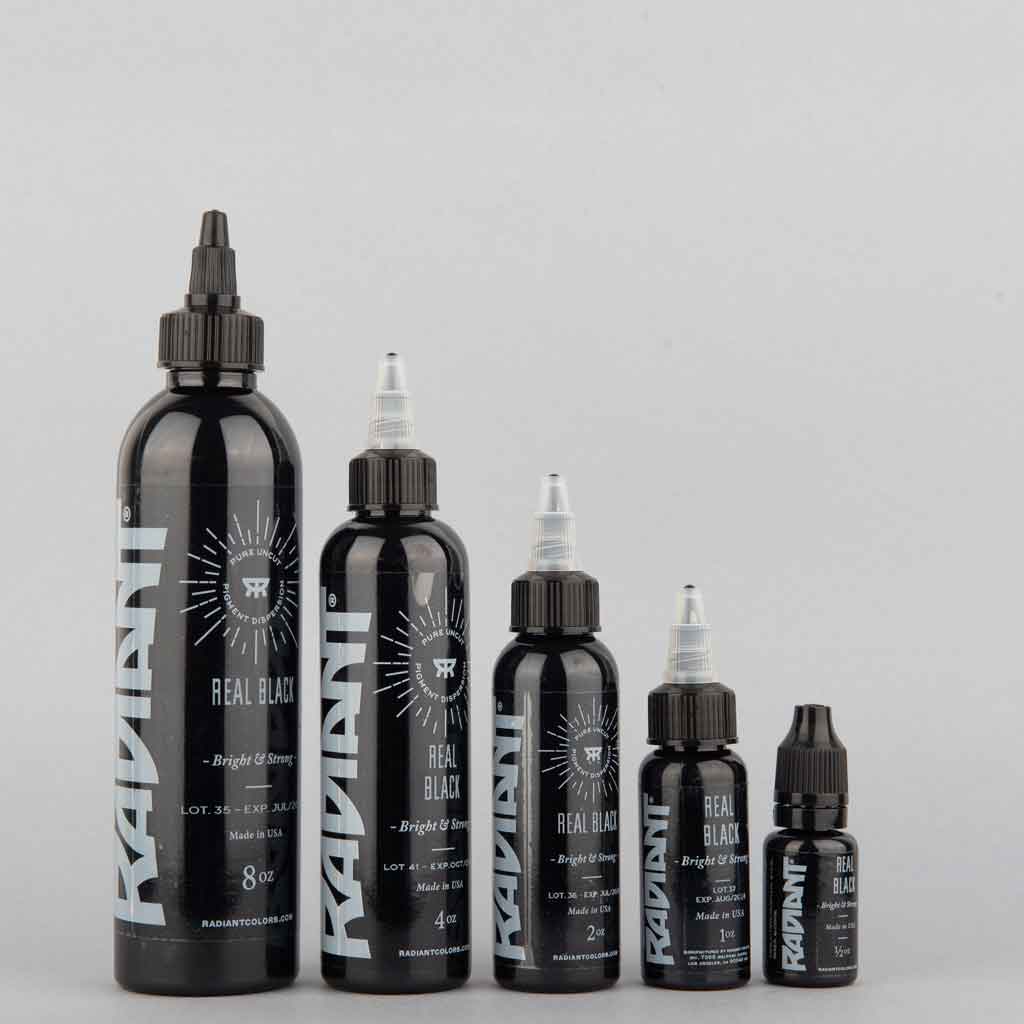 Premium Real Black Radiant Ink - High-Quality Ink for Calligraphy, Drawing & Tattoo Art - Perfect for Artists, Designers & Tattoo Professionals