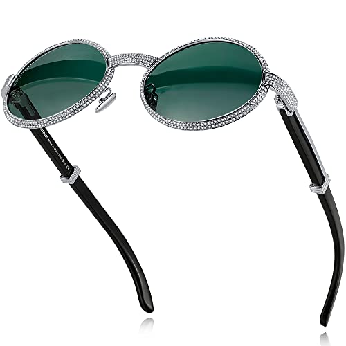 S925211 Black Horn Green Lens