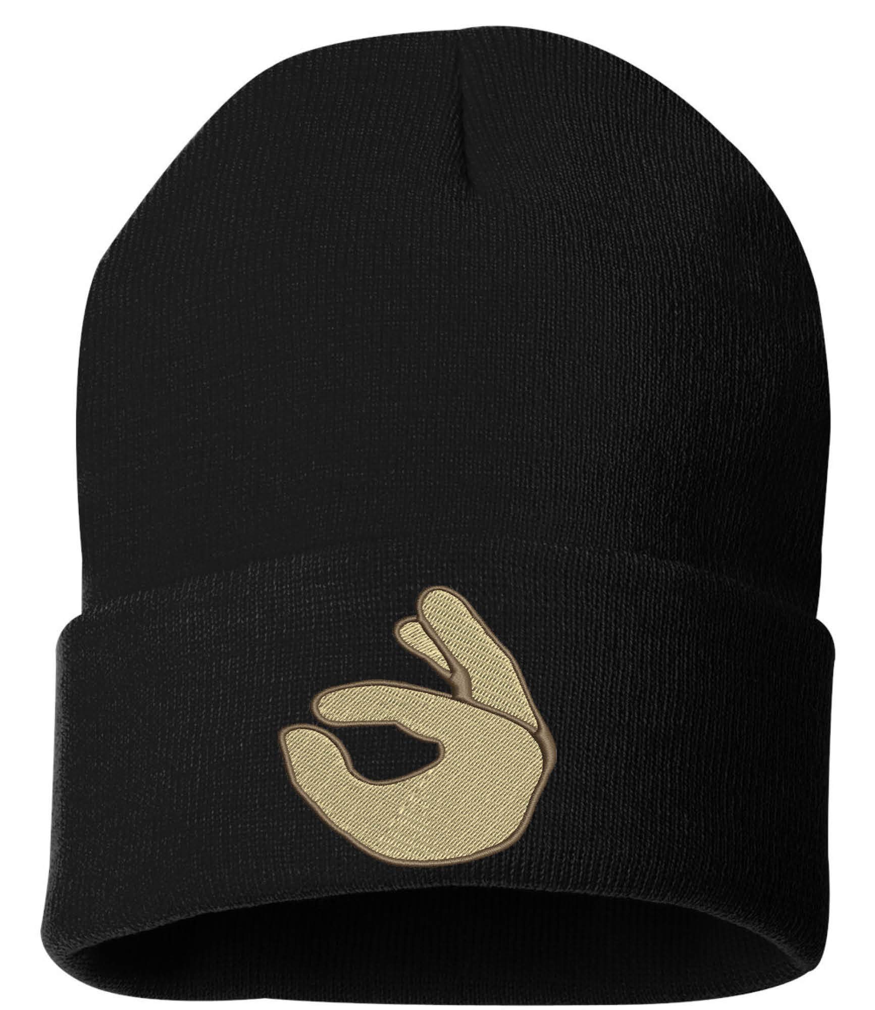 ALLNTRENDS Embroidered Beanie Hat for Adults - Winter Knit Cap with 